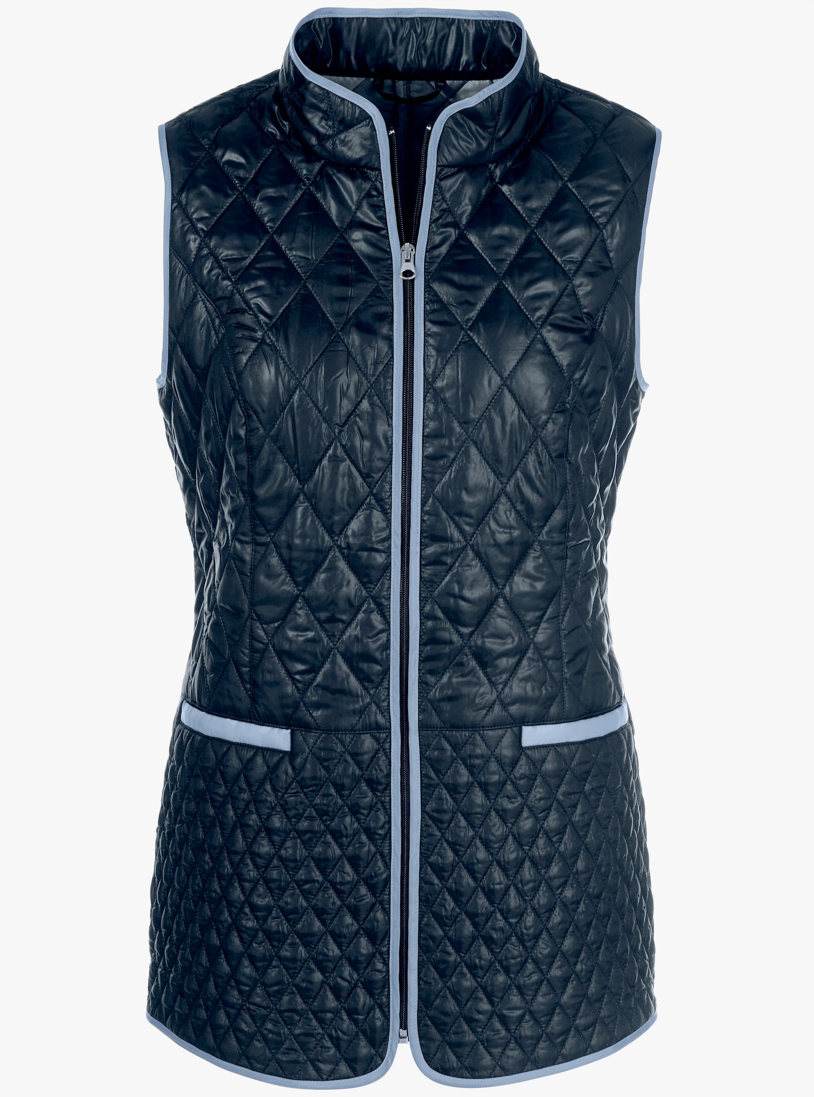 Steppweste mit Stehkragen - marine