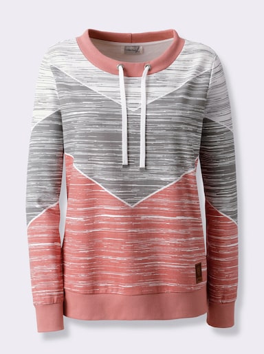 Sweatshirt - rosenholz-ecru