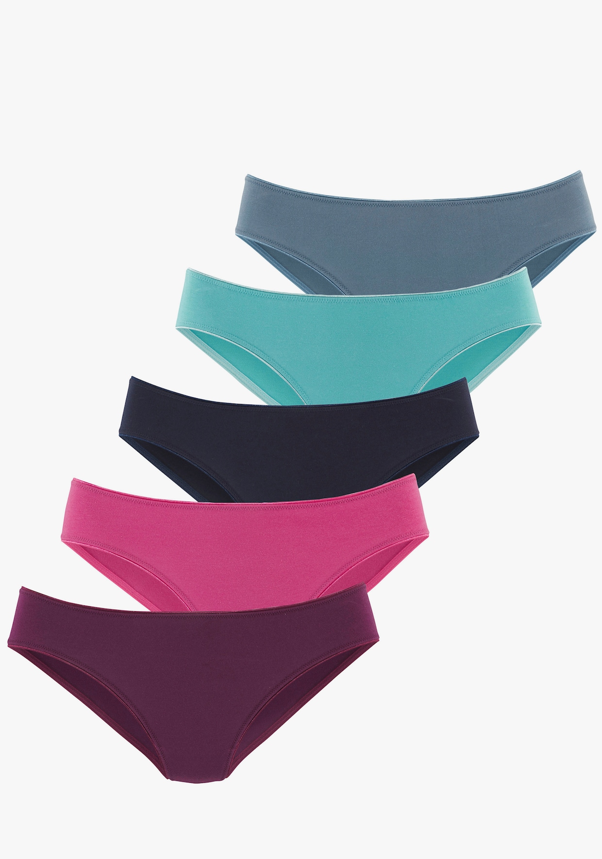 LASCANA Slips jazz - aubergine, fuchsia, marine, menthe, bleu