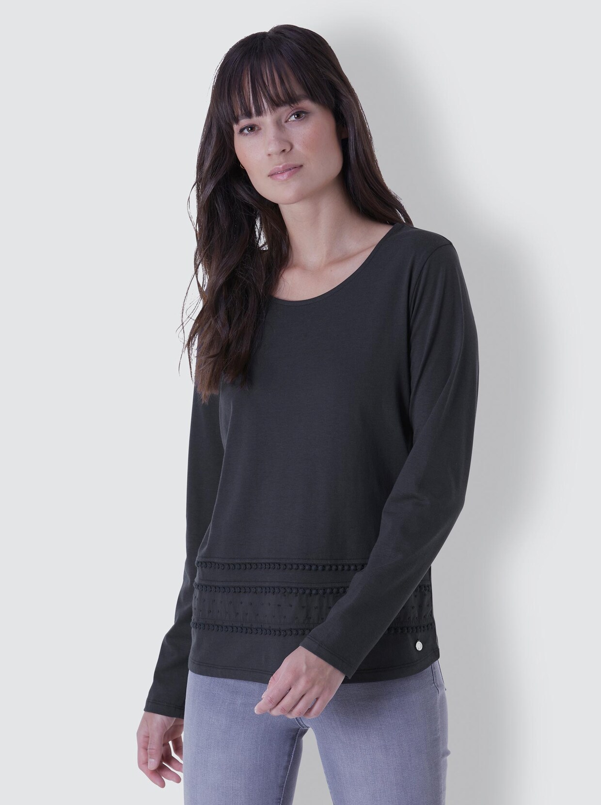 Creation L Premium Viskose-Woll-Shirt - marine