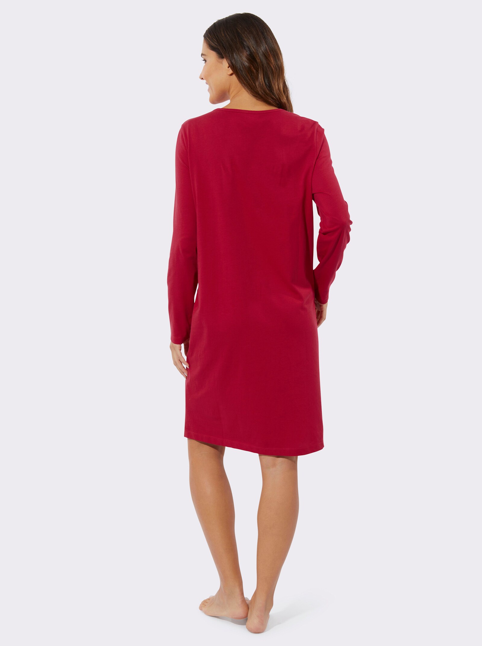 Nattlinne med norskt motiv - röd-gräddvit