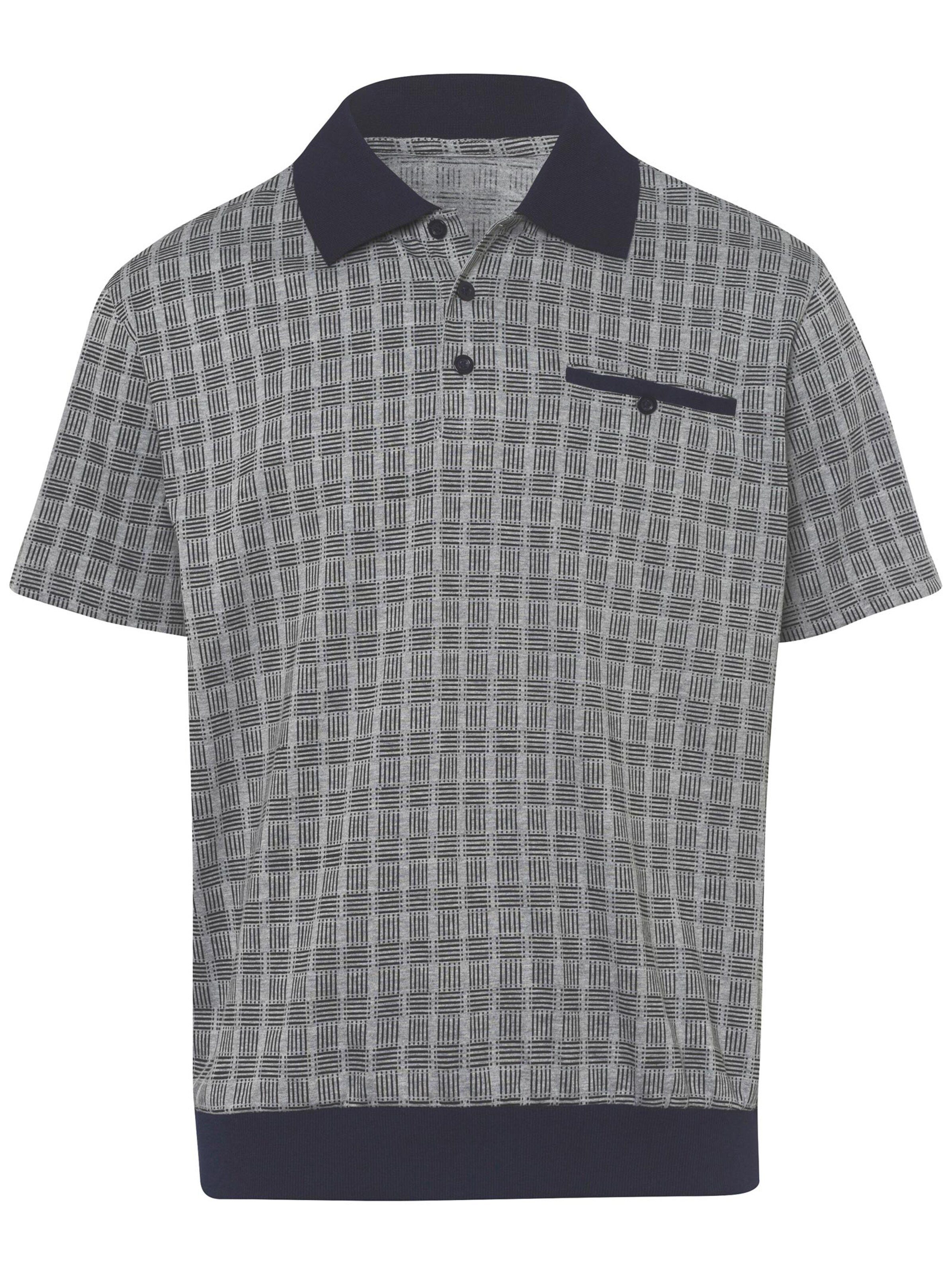 Poloshirt - blau-gemustert