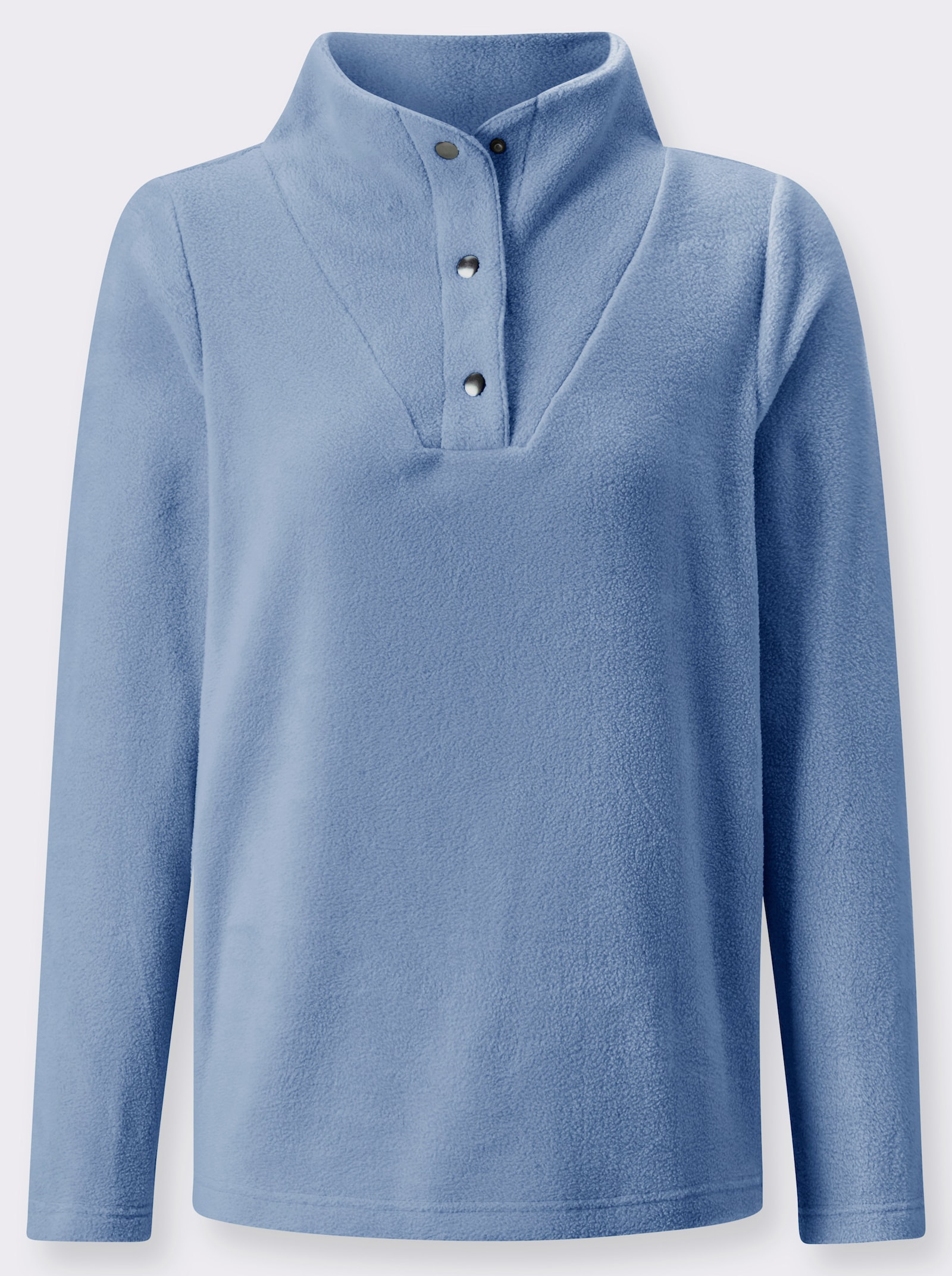 Fleeceshirt in antipilling-uitvoering - bleu