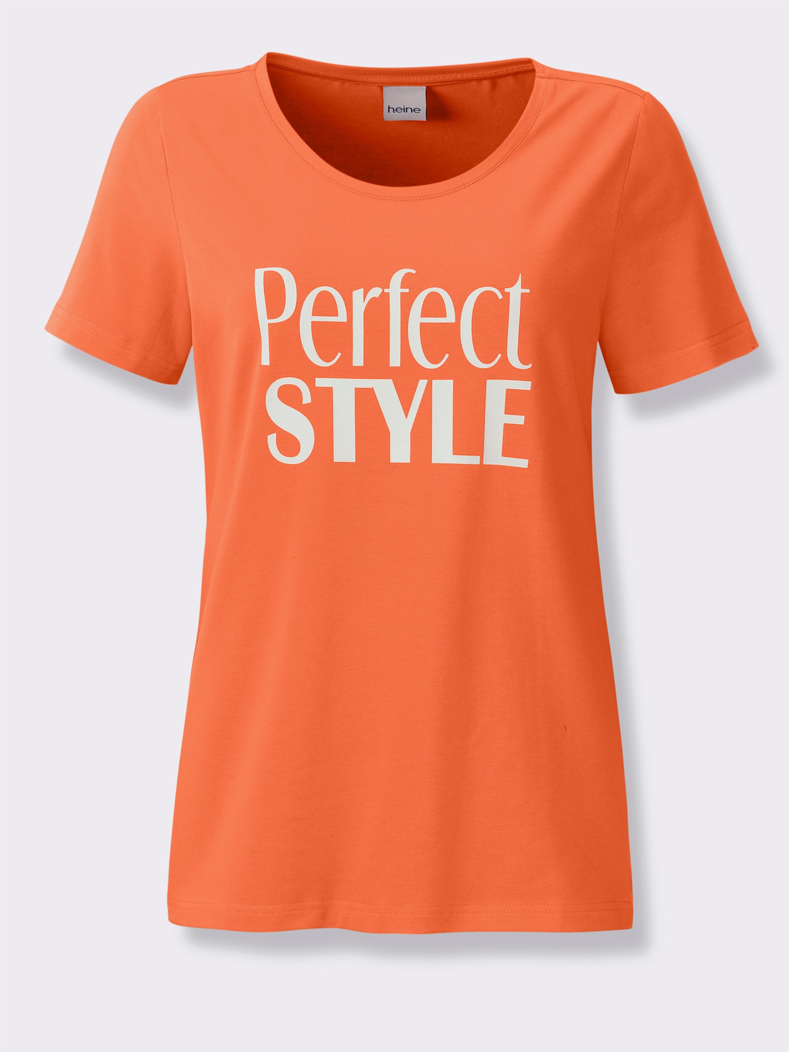 heine Kurzarmshirt mit Schriftzug - orange