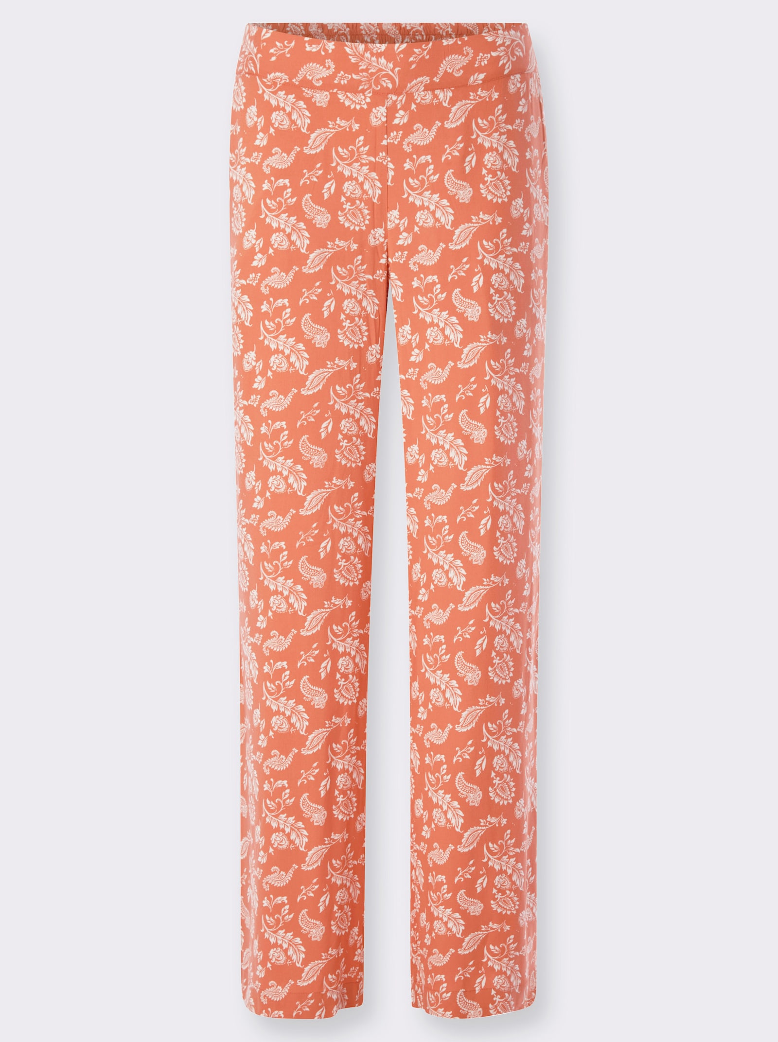 heine Webhose - ecru-papaya-bedruckt