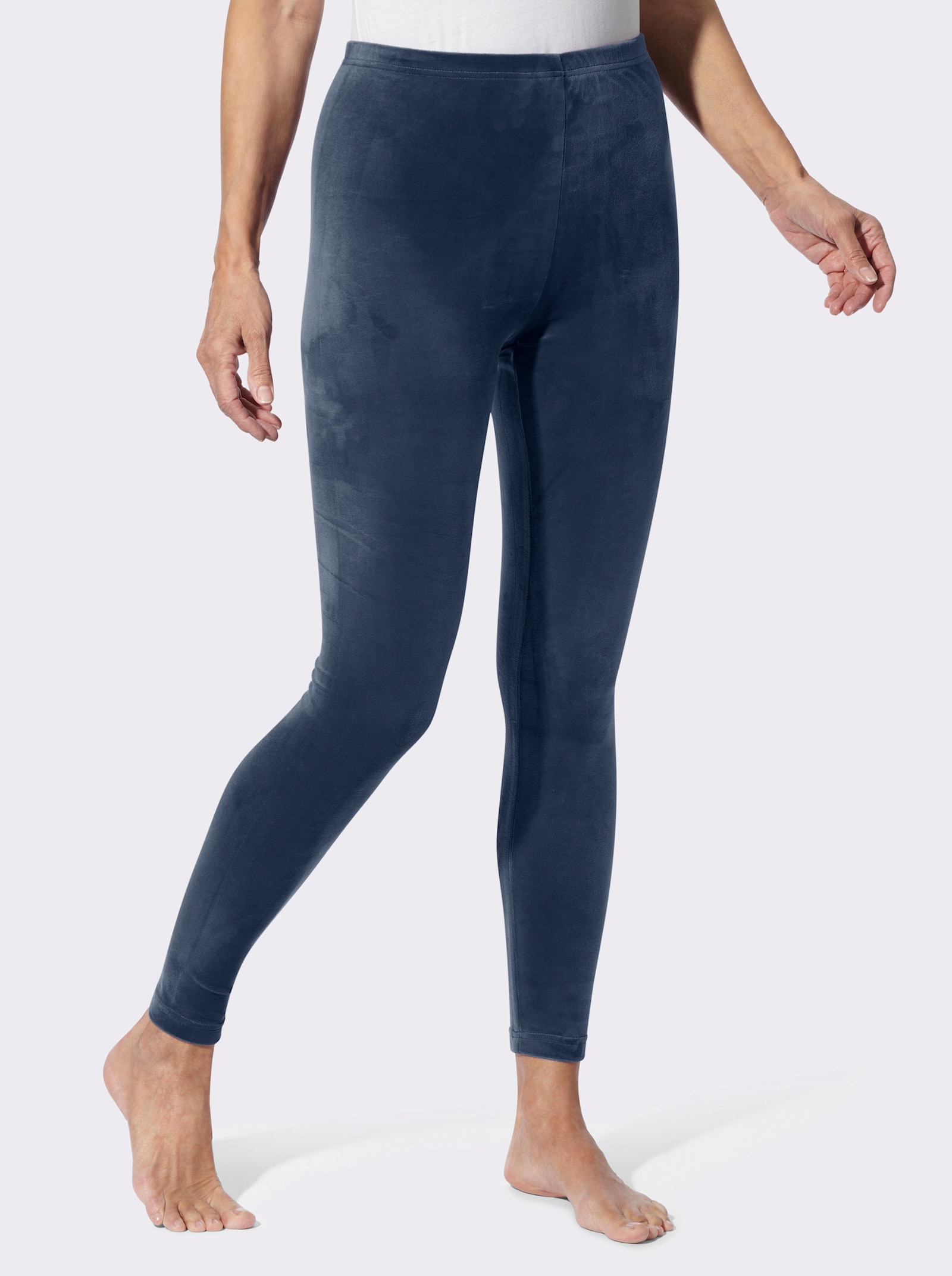 Leggings in Nicki-Qualität - rauchblau