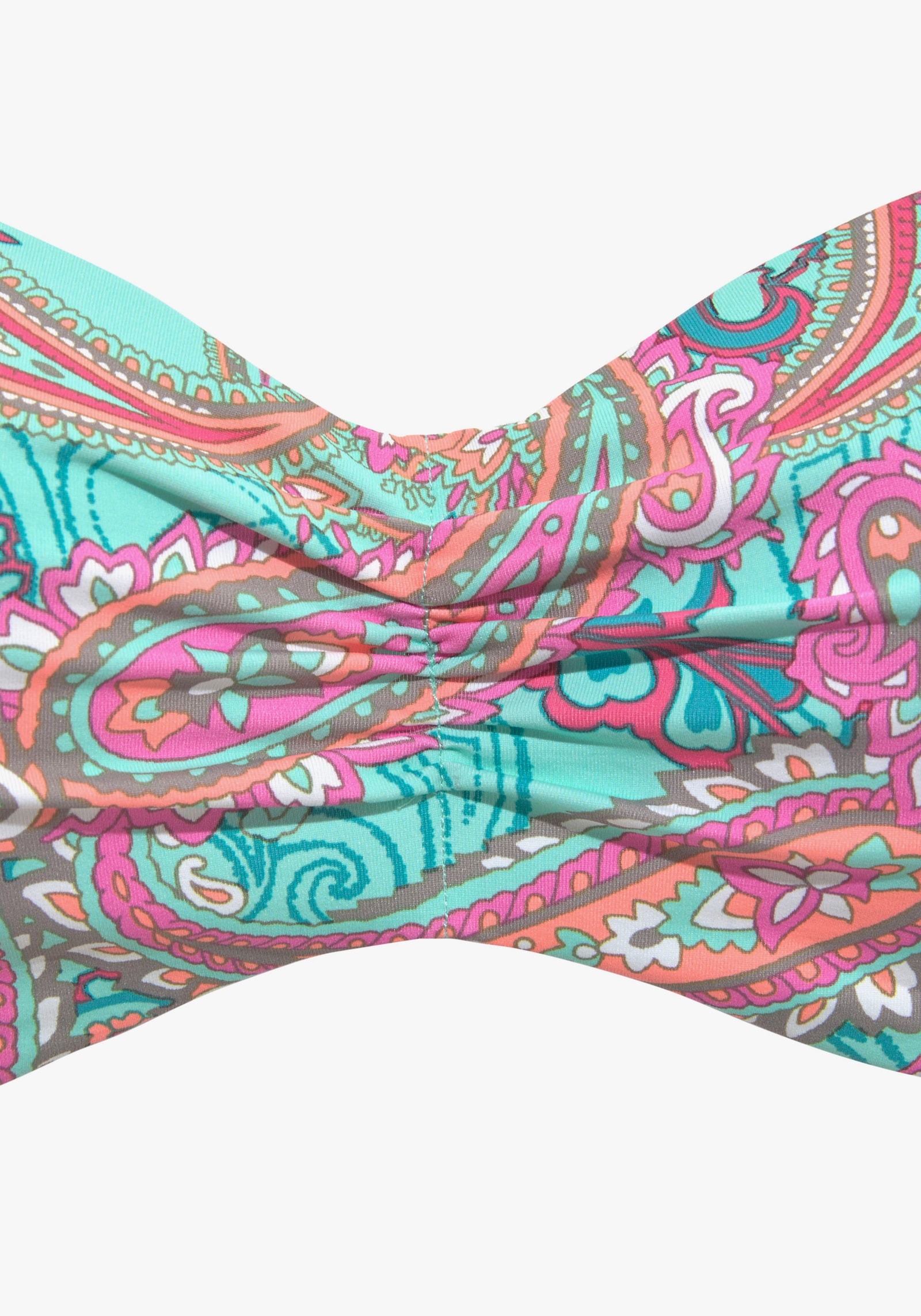 Venice Beach Bügel-Bandeau-Bikini-Top - mint-bedruckt