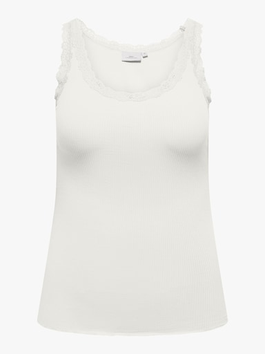 ONLY CARMAKOMA Trägertop - cloud dancer