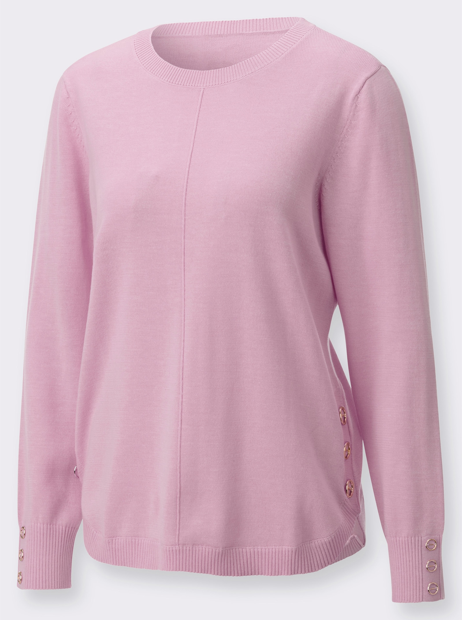 Langarm-Pullover - rosé