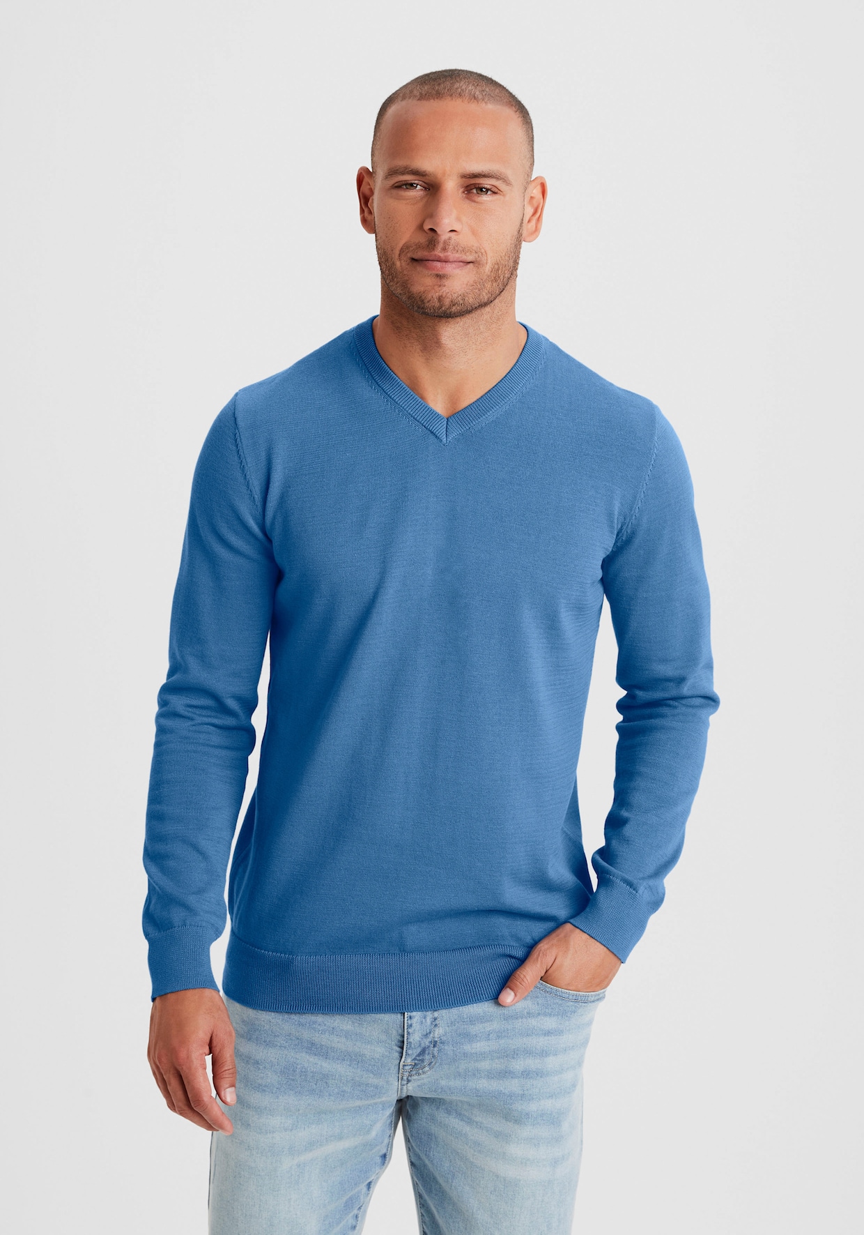 H.I.S Strickpullover - blau