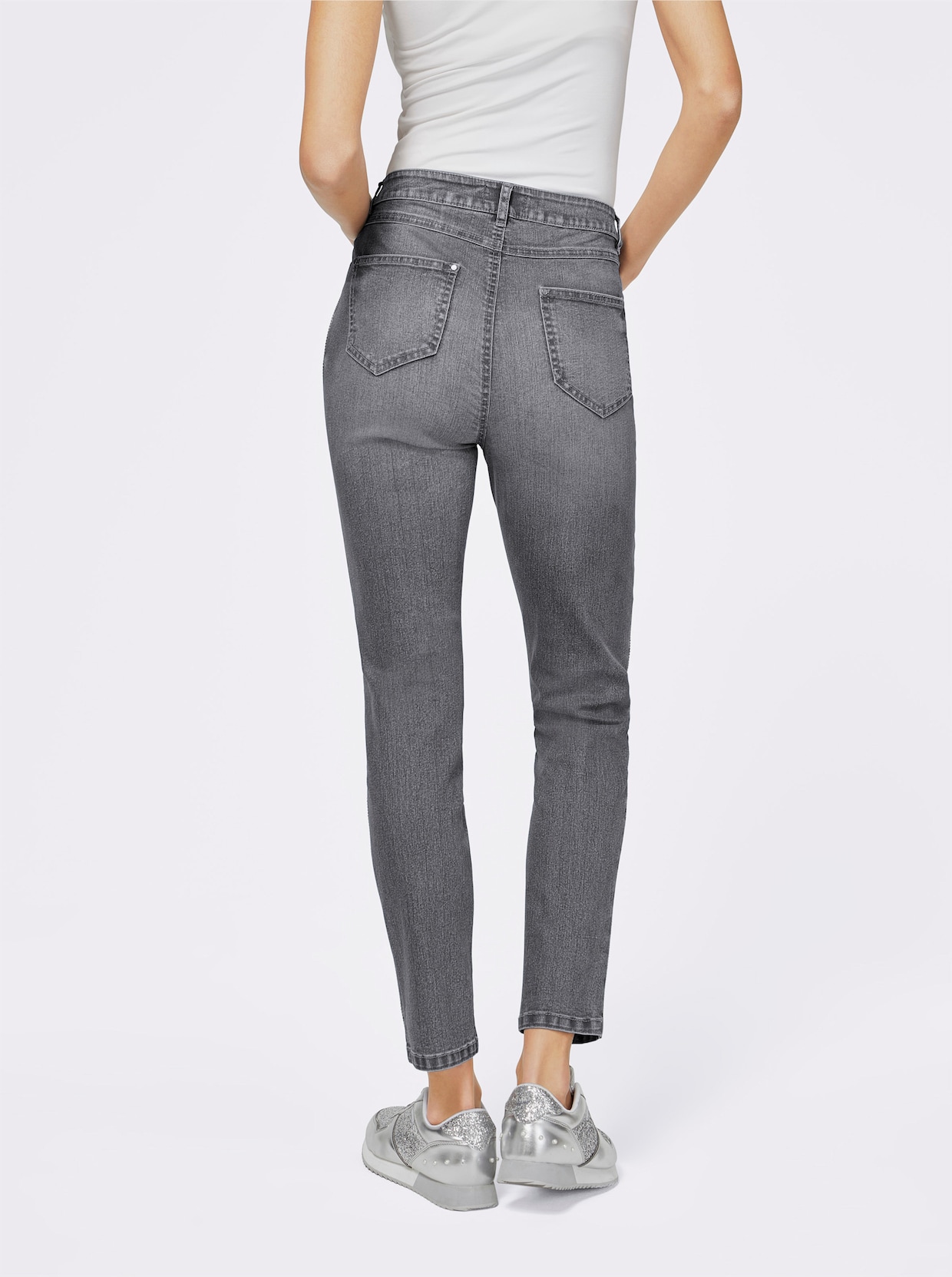 Rechte jeans - light grey-denim