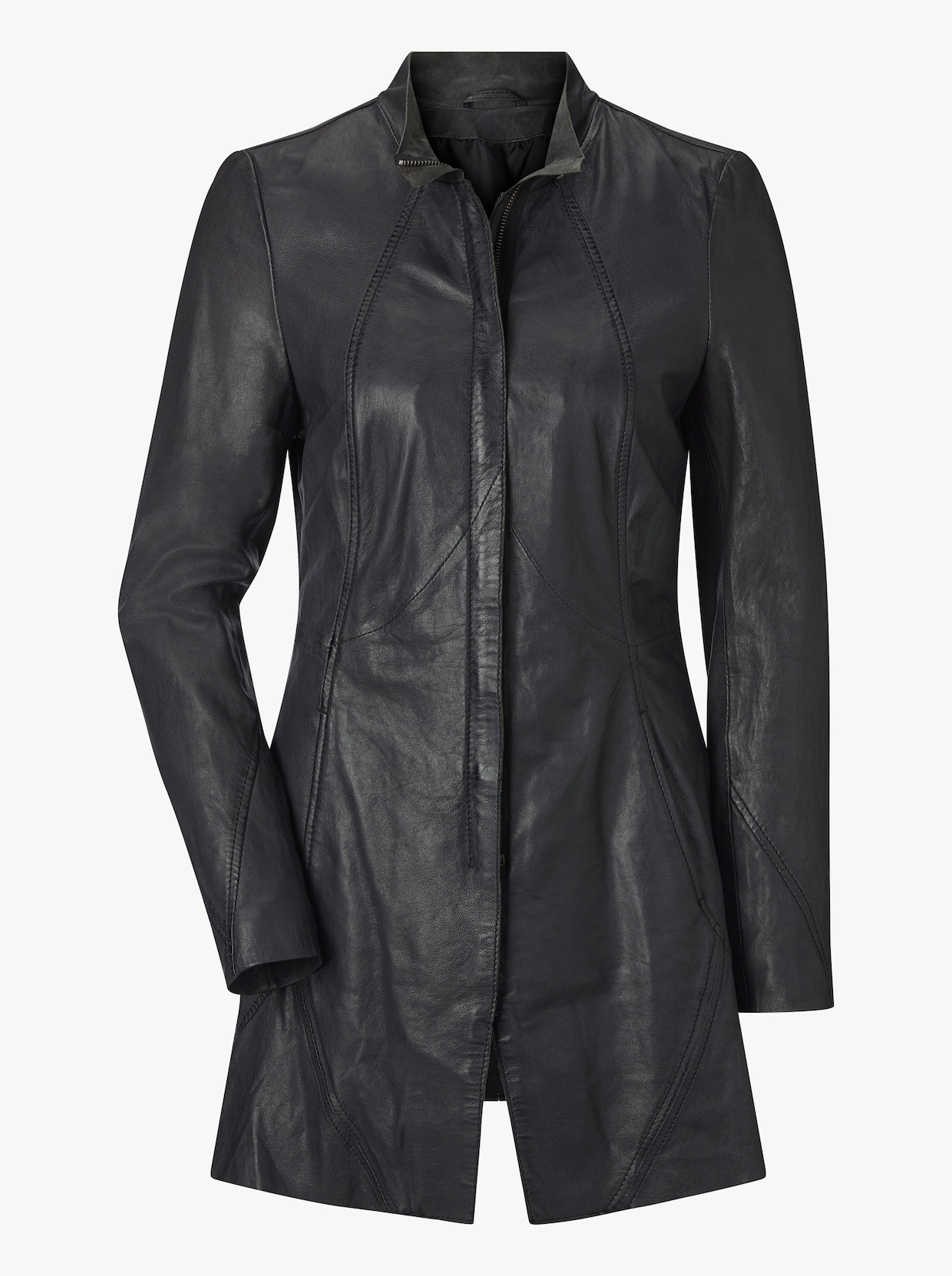 Mainpol Blazer en cuir - anthracite