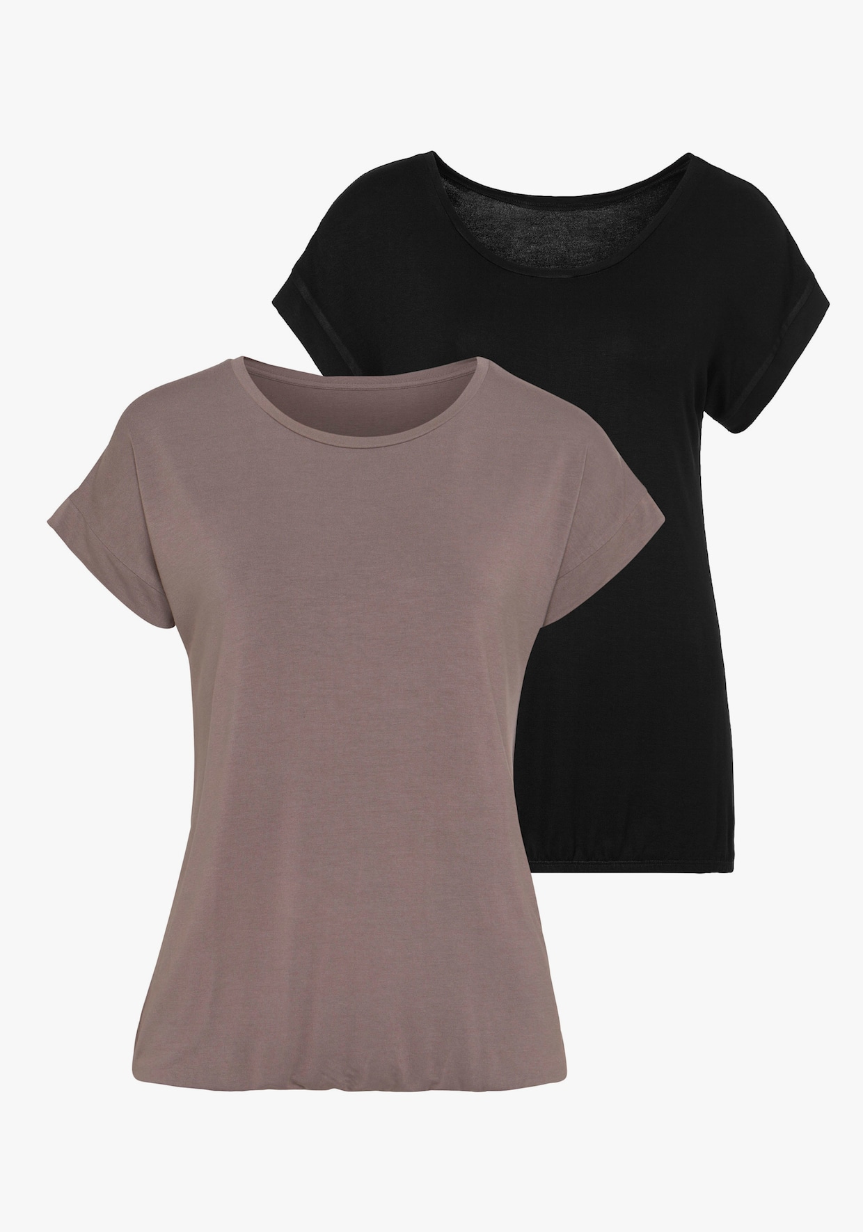 Vivance T-Shirt - taupe, schwarz