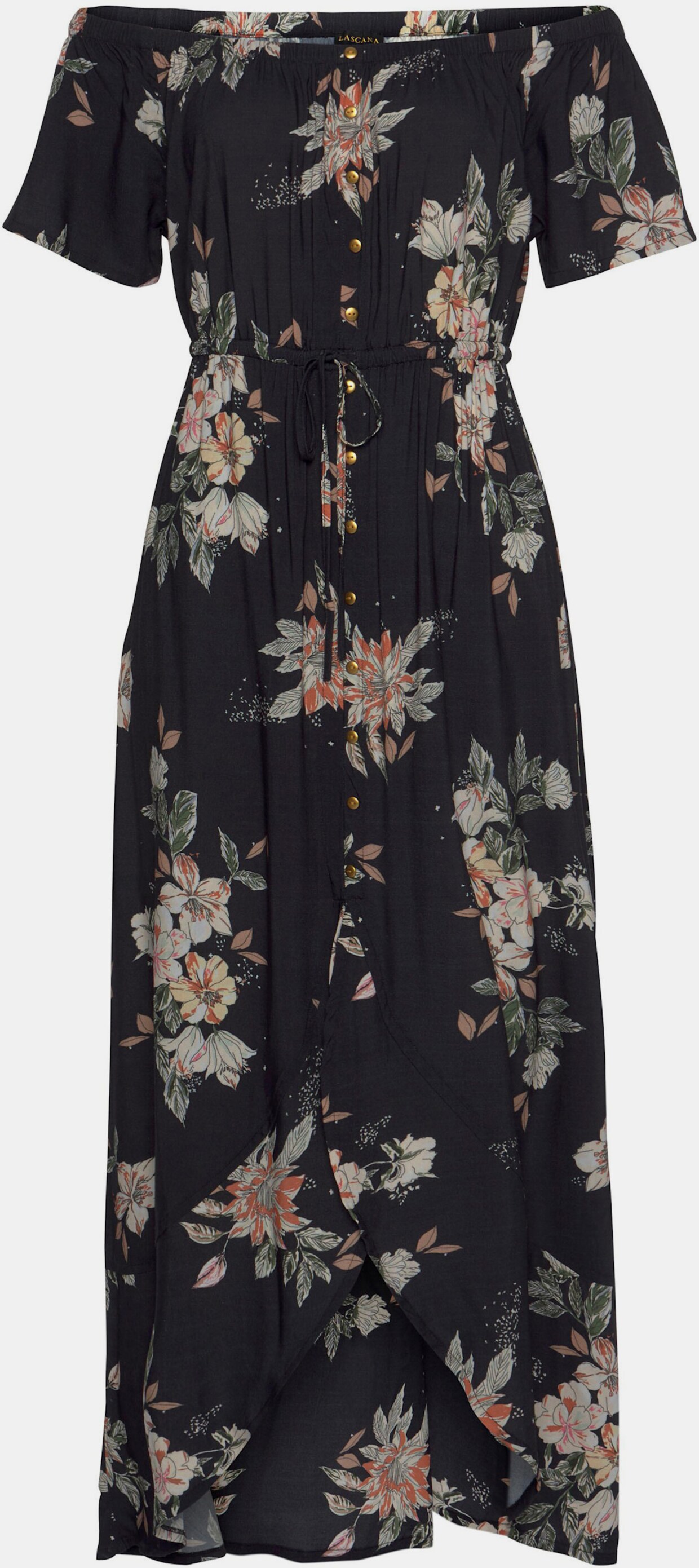 LASCANA Maxikleid - schwarz-bedruckt
