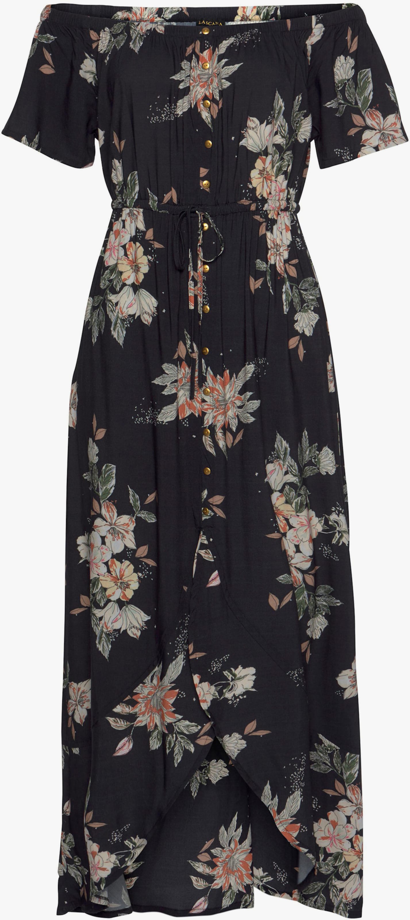 LASCANA Maxi-jurk - zwart geprint