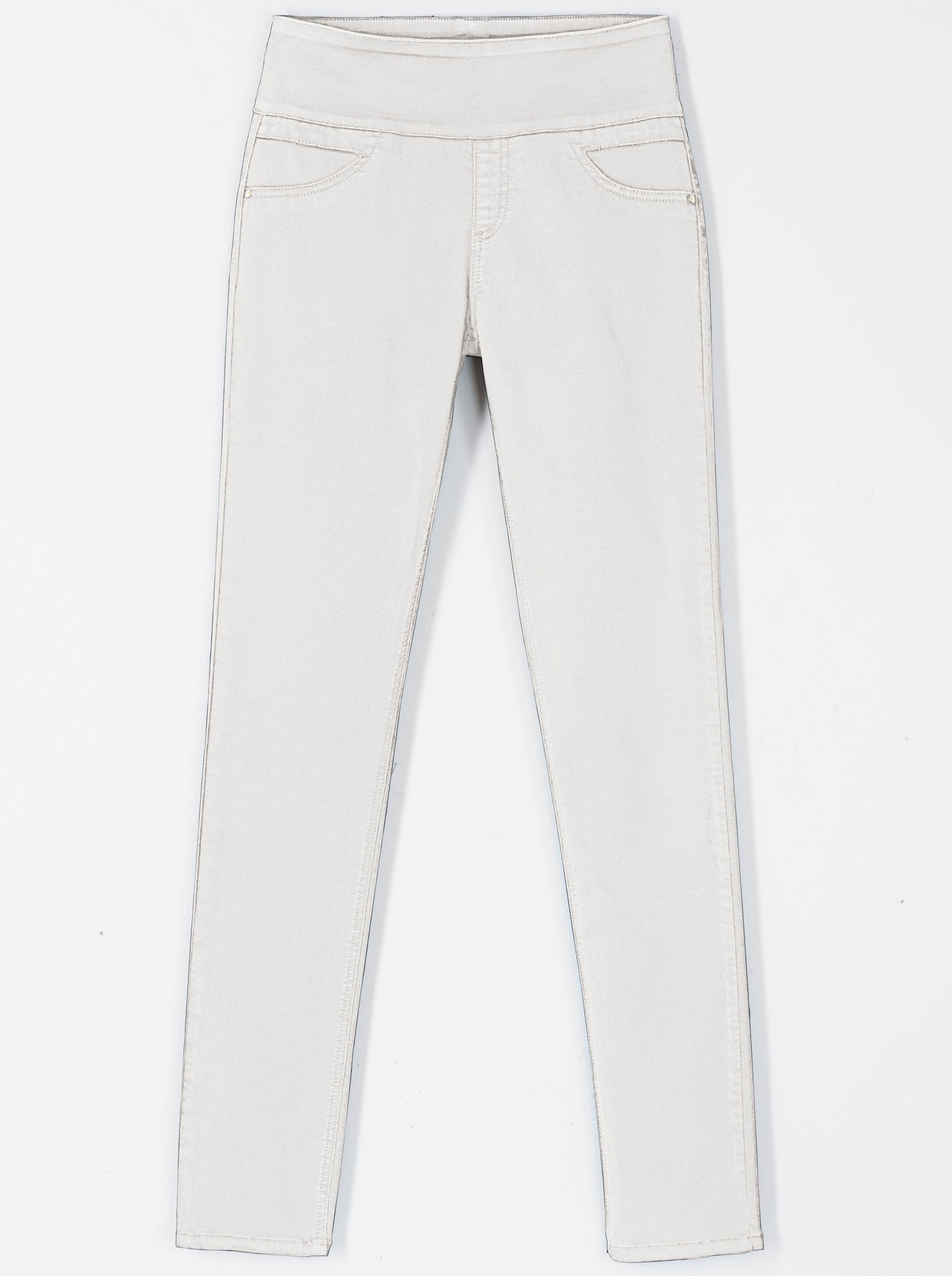 Comfortbroek met hoge comfortband - wit