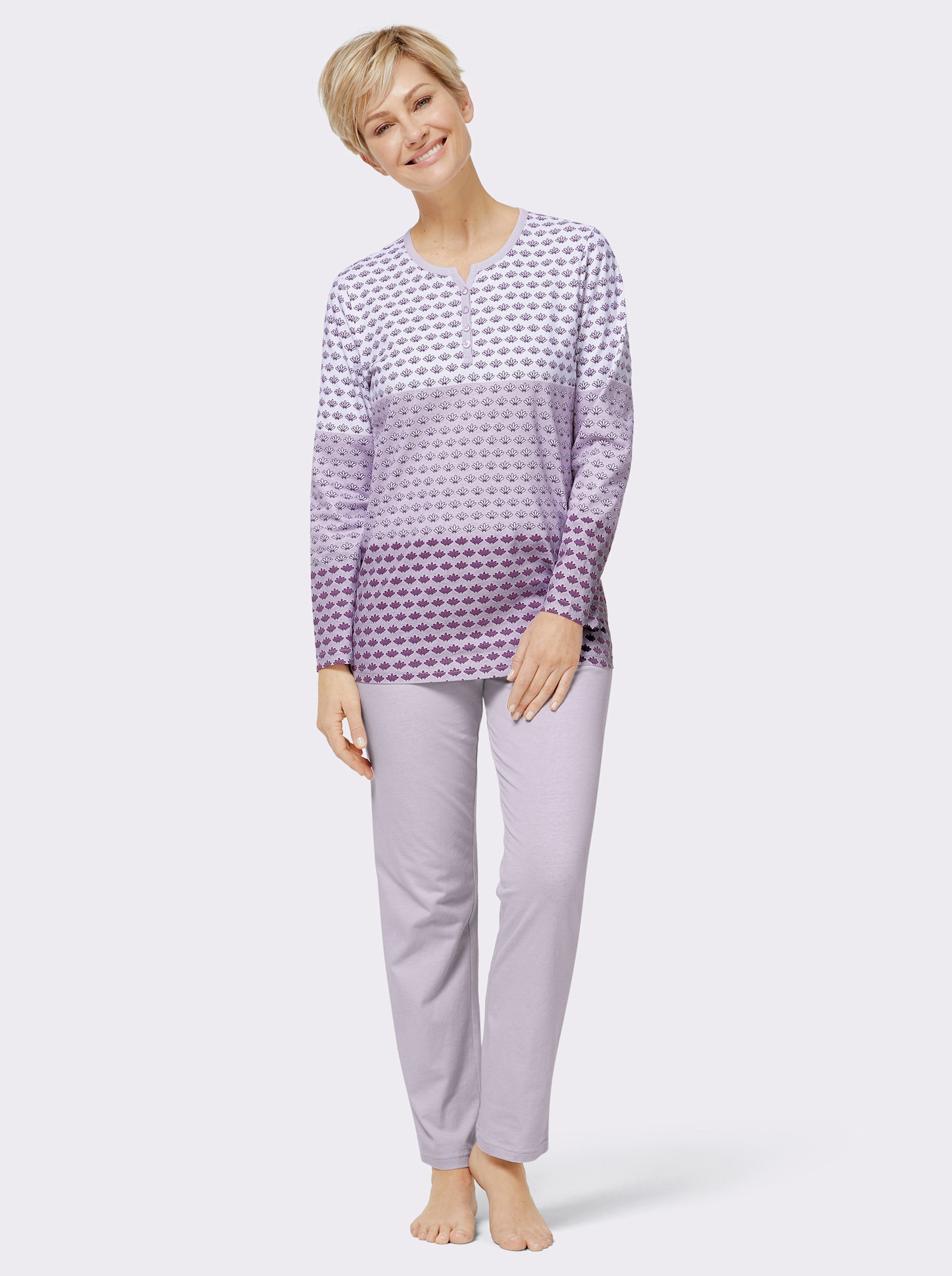 wäschepur Pyjama met kleurverloop - ecru/lila