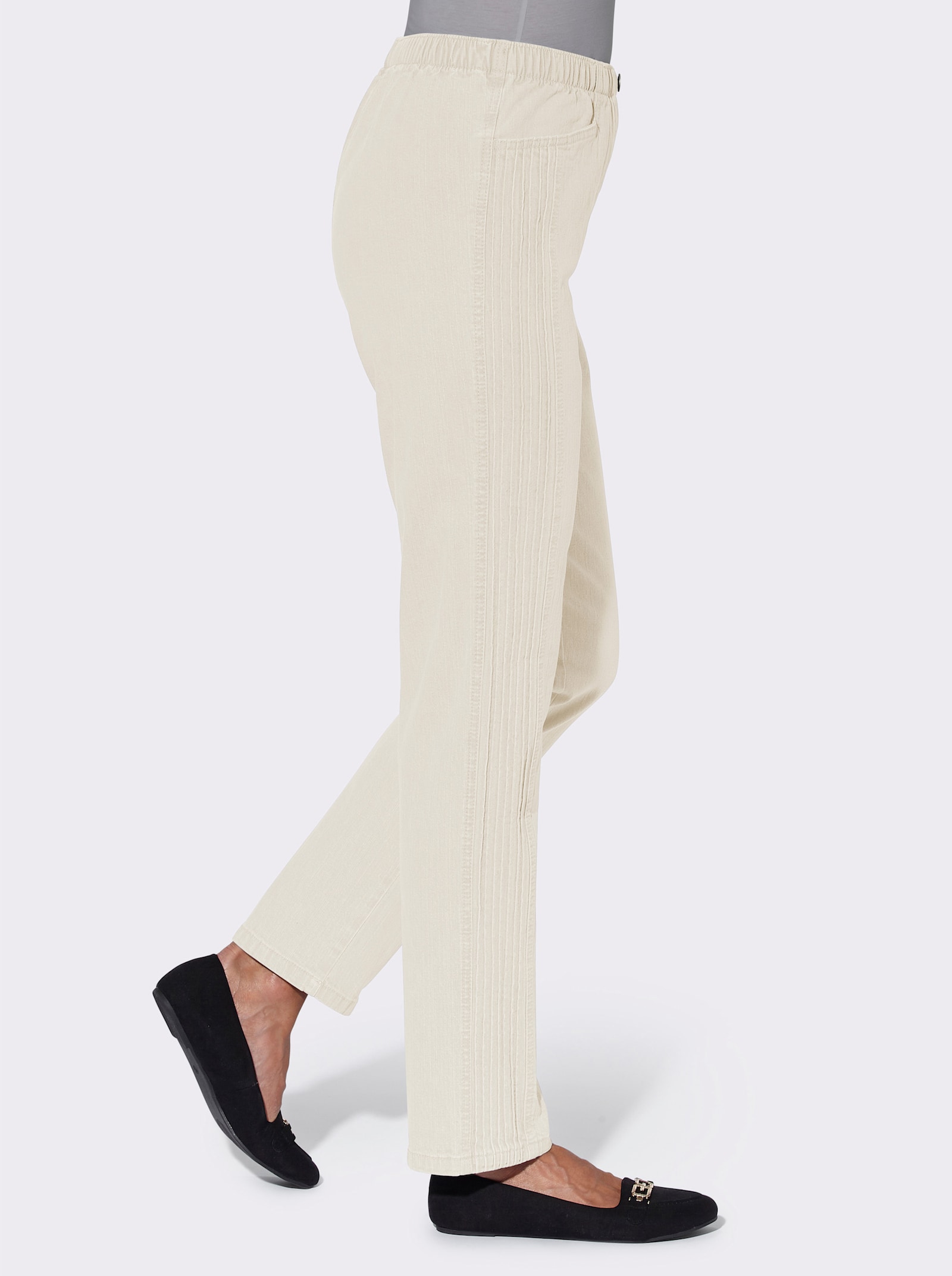 Jeans met tweede zijnaad - wit