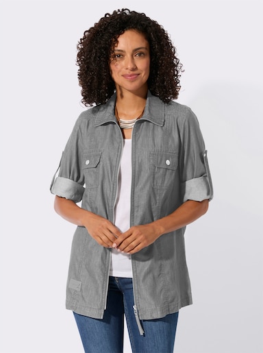 Blusenjacke - light grey-denim