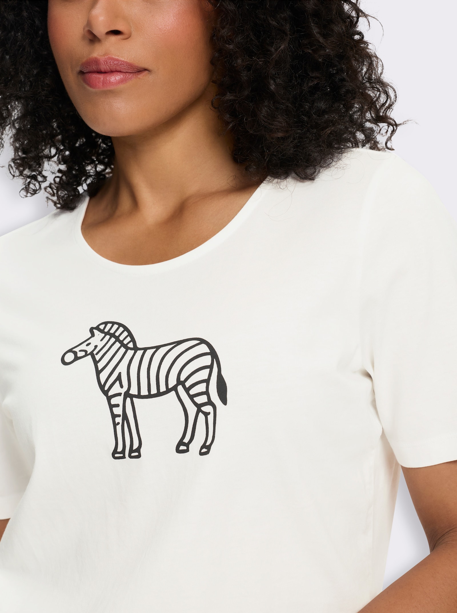 Shirts (2 stuks) - ecru + ecru/zwart bedrukt