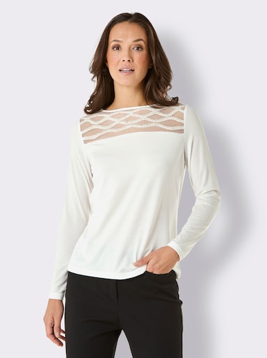 CREATION L PREMIUM Langarmshirt - ecru