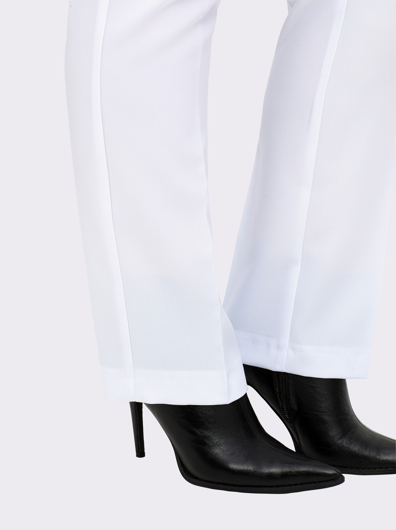 Come on Bügelfaltenhose in Bauch-weg-Form - weiß