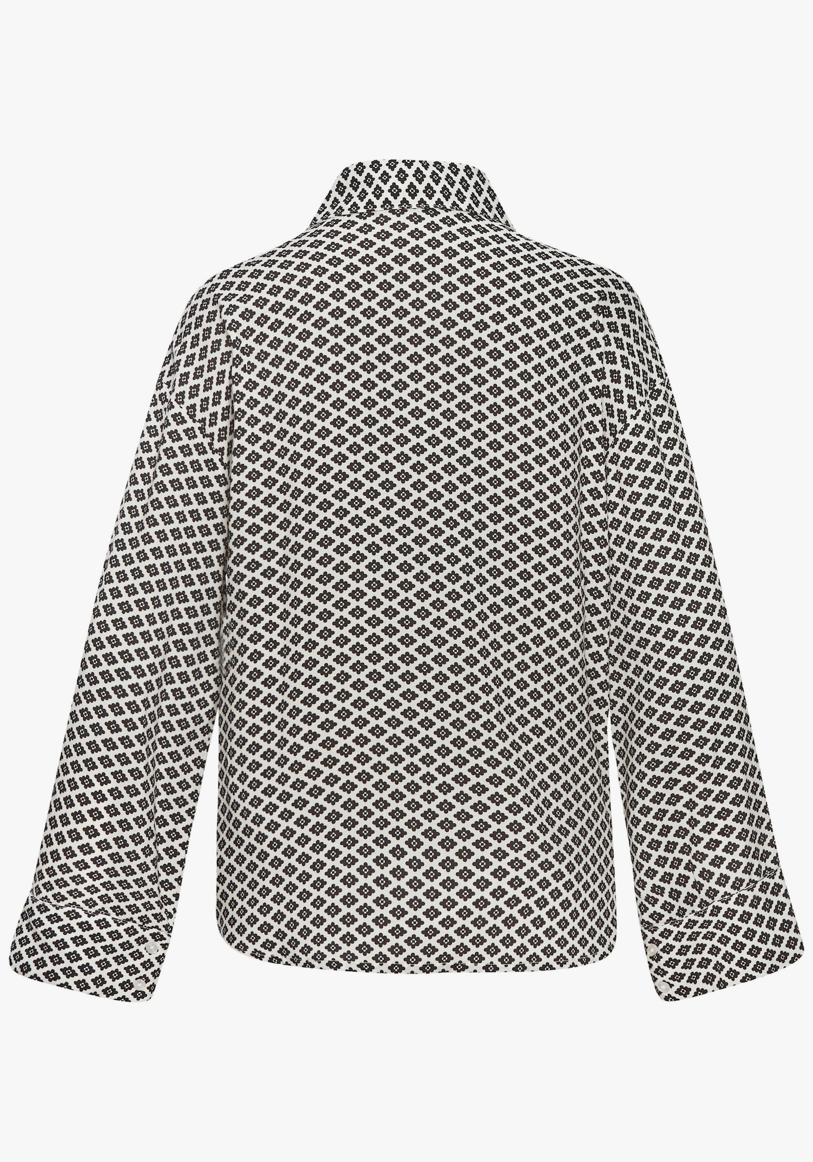 LASCANA Pyjamaoberteil - schwarz-weiß-gemustert