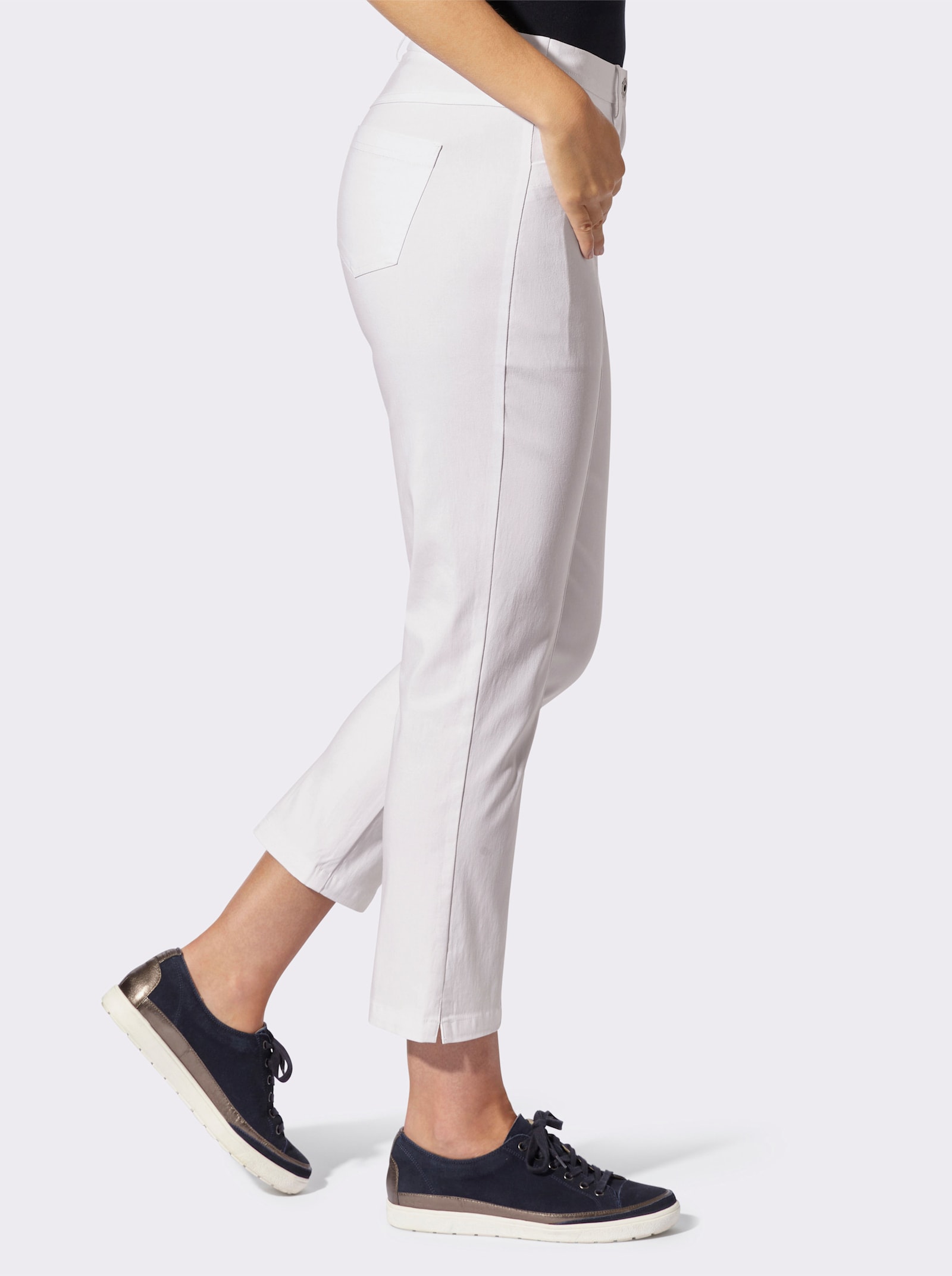 7/8-Hose mit rückwärtigem Dehnbund - weiß