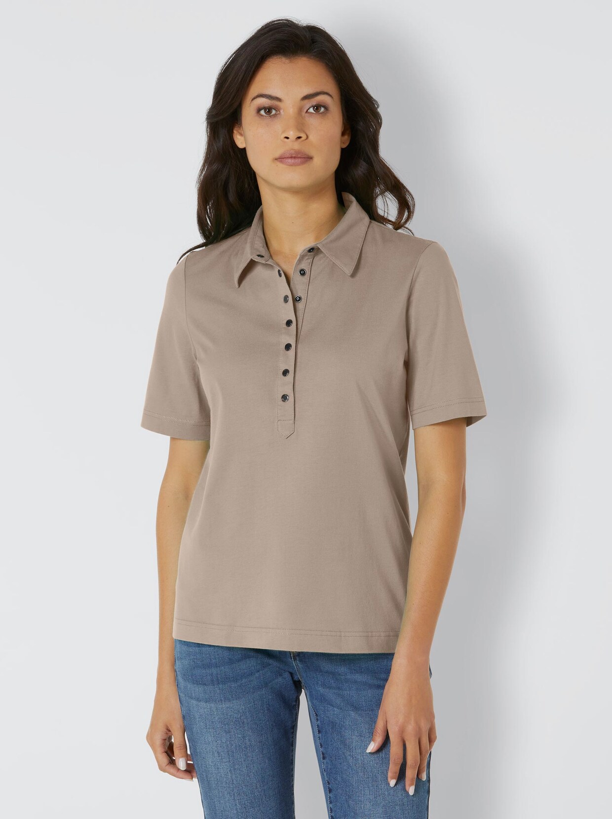 Creation L Premium Pima-Baumwoll-Poloshirt - sesam