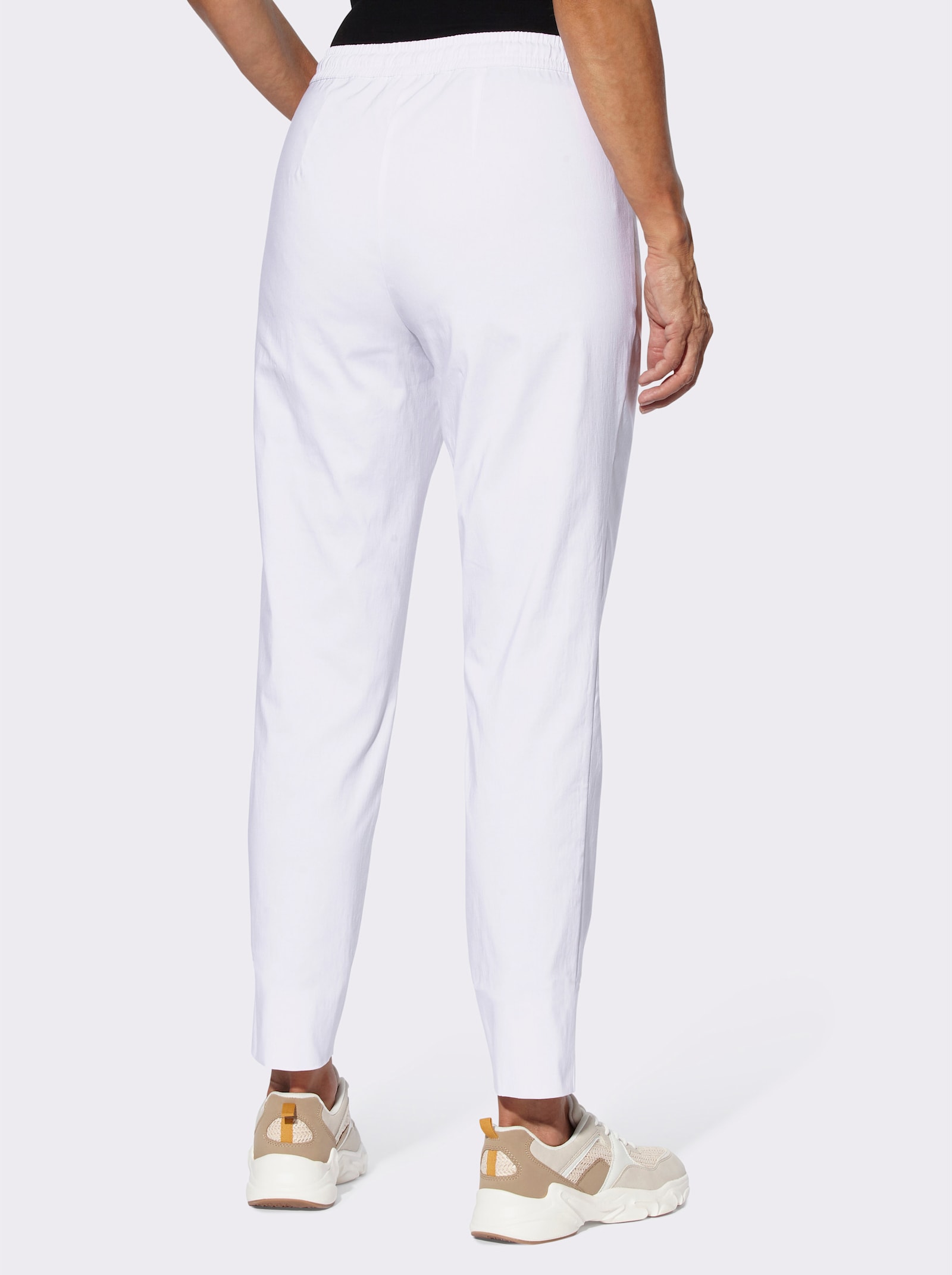 Bengalinhose mit elastischen Bündchen - weiß