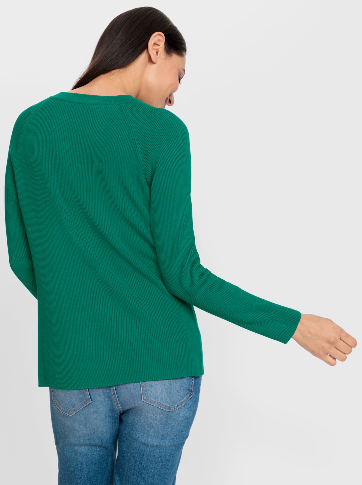 heine Pullover met ronde hals - groen