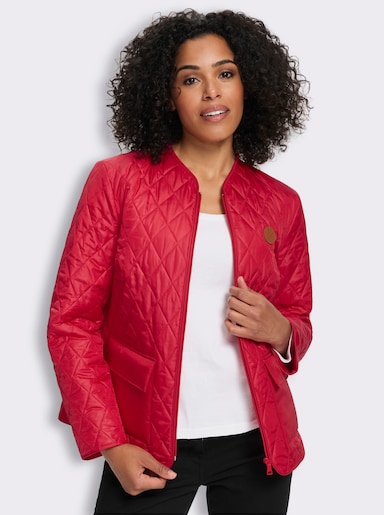 Steppjacke mit V-Ausschnitt - rot
