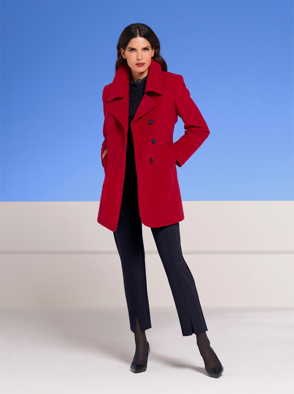 heine Lange jas - rood