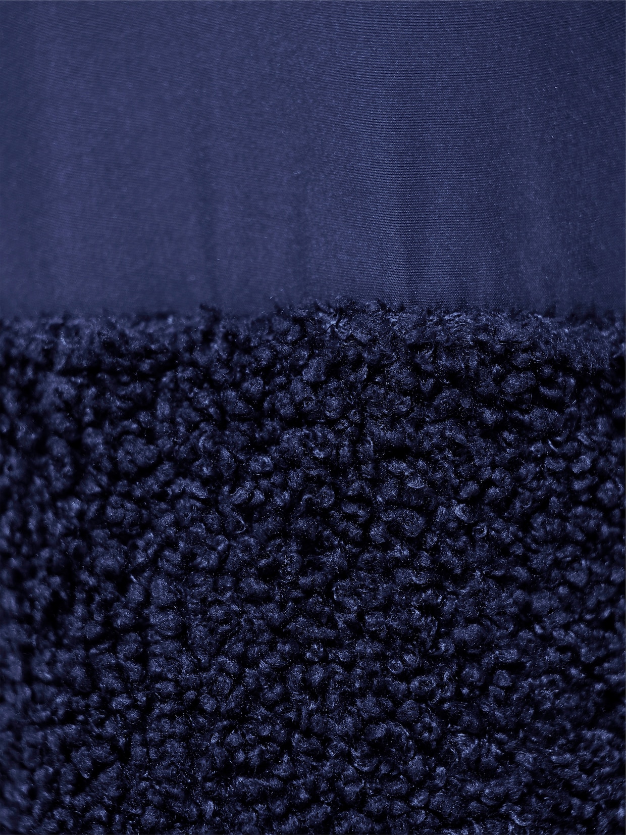 Gilet met stiksel en teddyfleece - marine