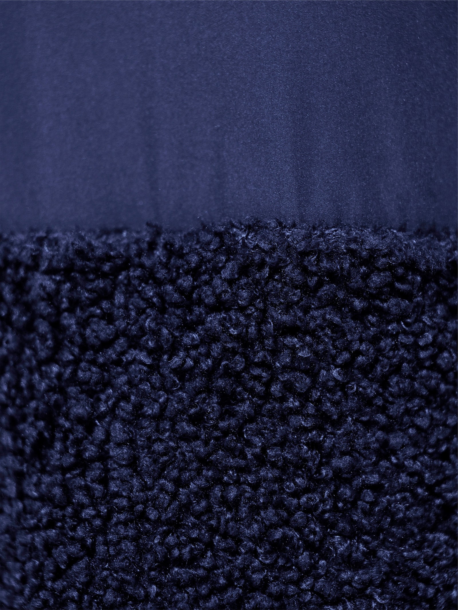 Gilet met stiksel en teddyfleece - marine