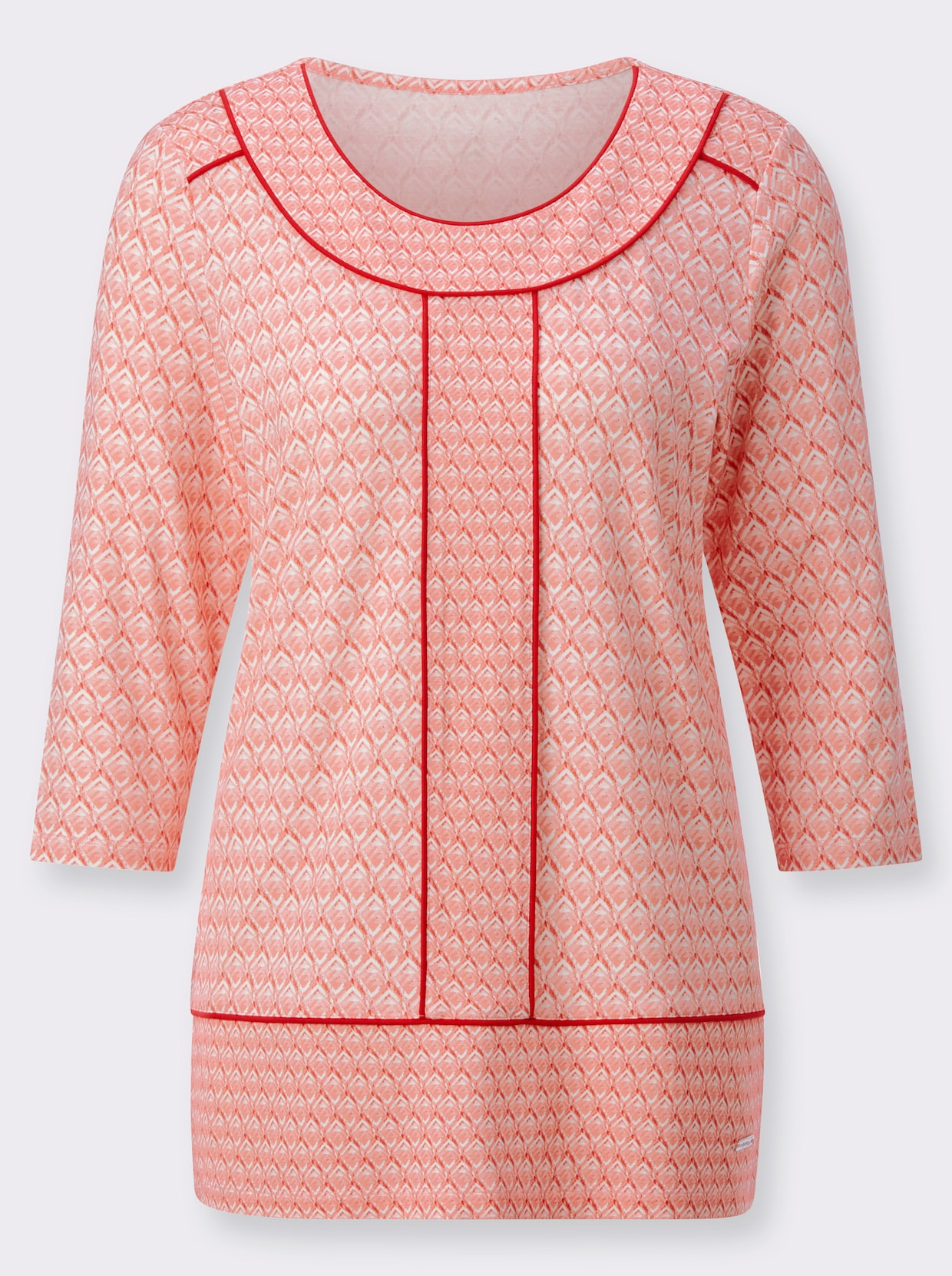 Rundhalsshirt - flamingo-bedruckt