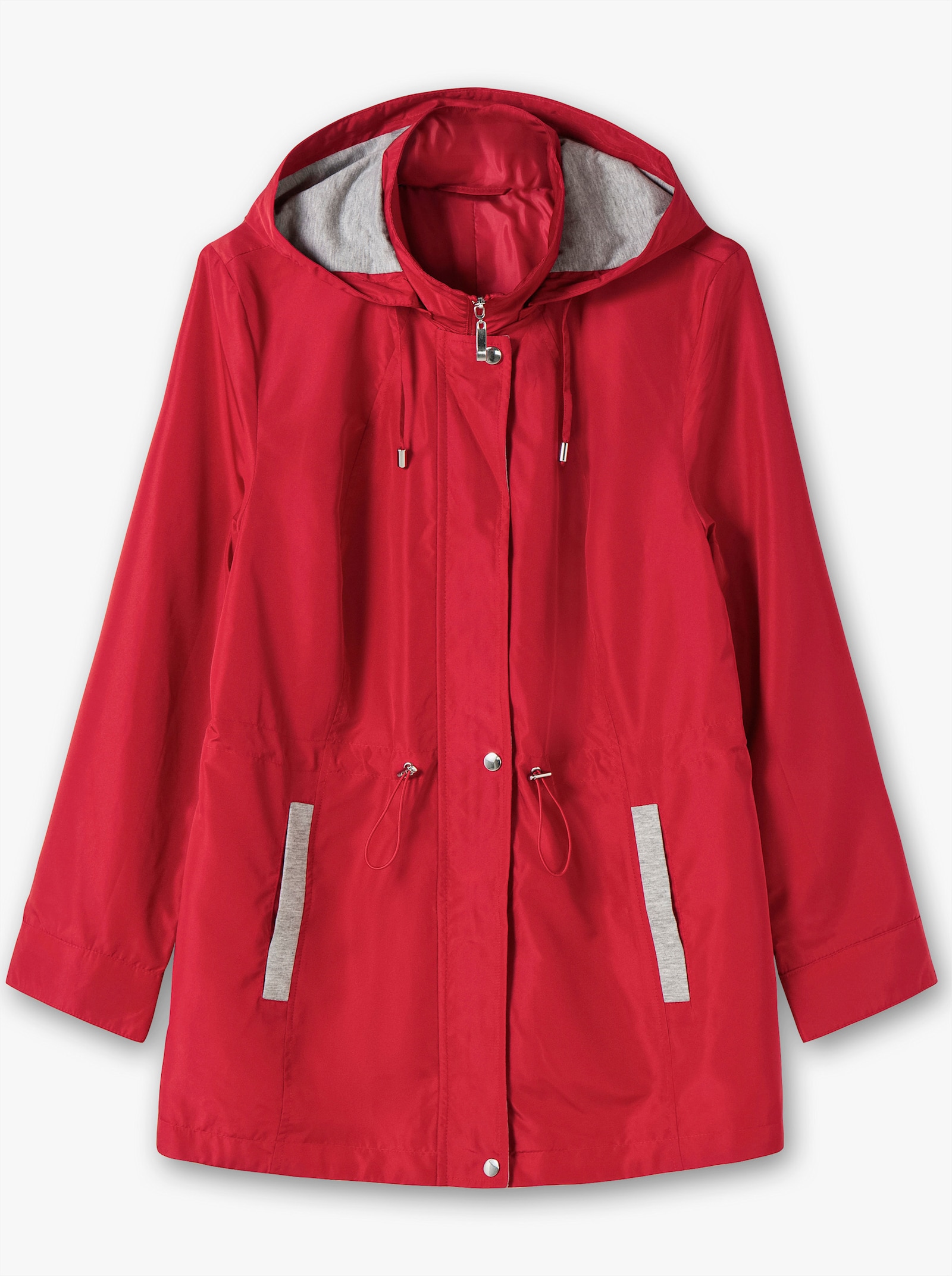 Freizeitjacke mit Tunnelzug in der Taille - rot