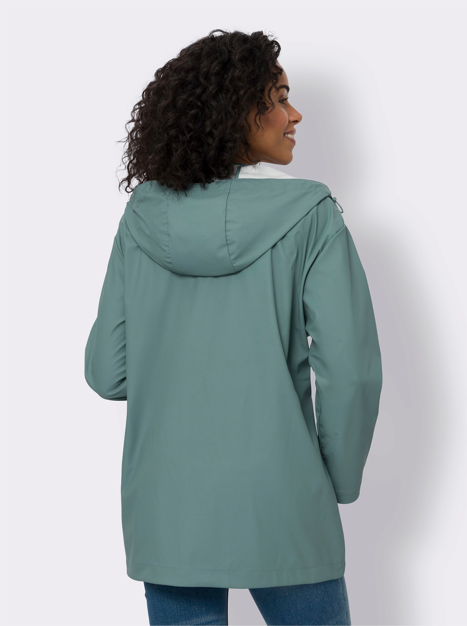 Regenjacke im Oversize-Schnitt - jade