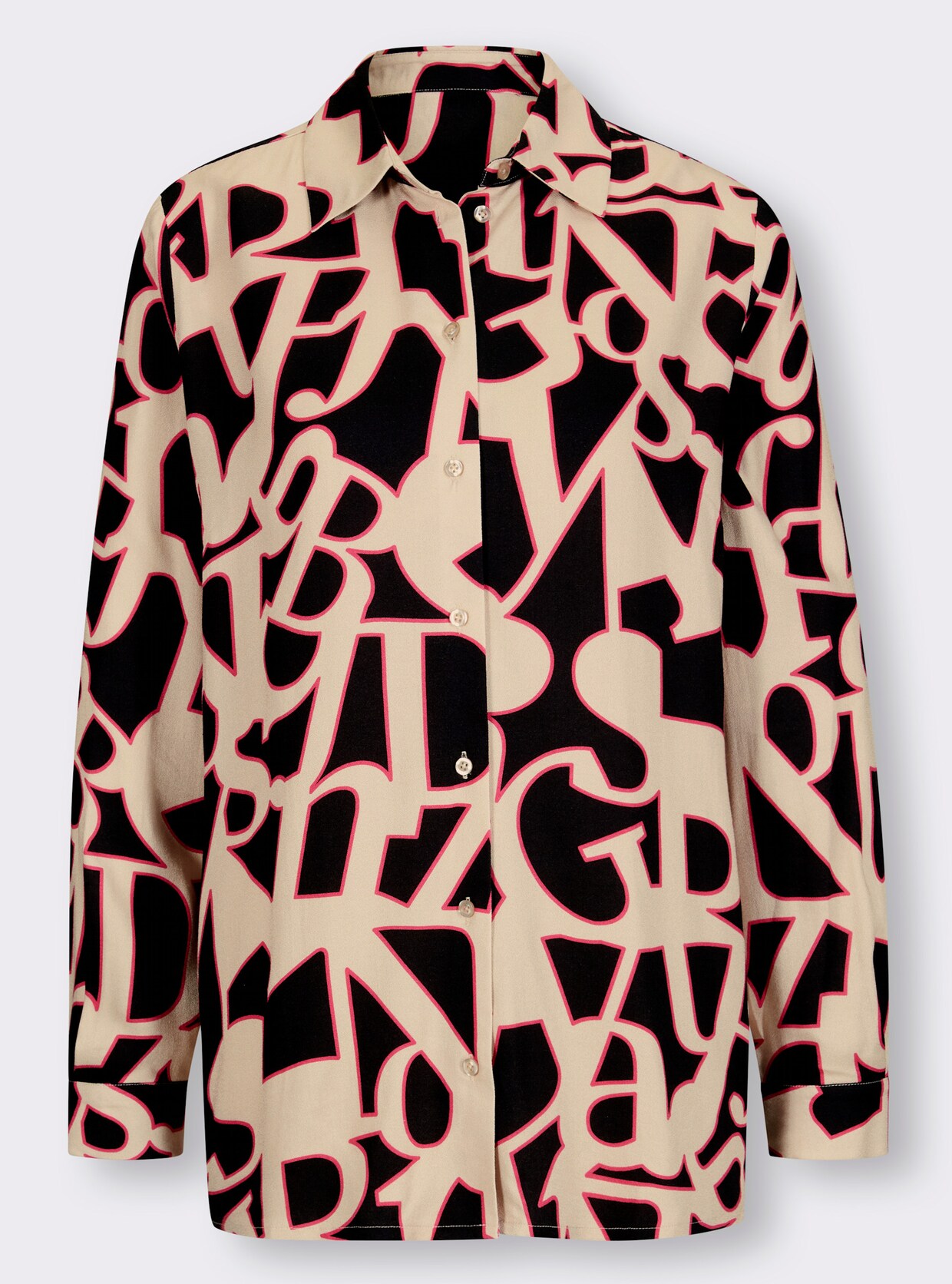 heine Overhemdblouse - zwart/zand geprint