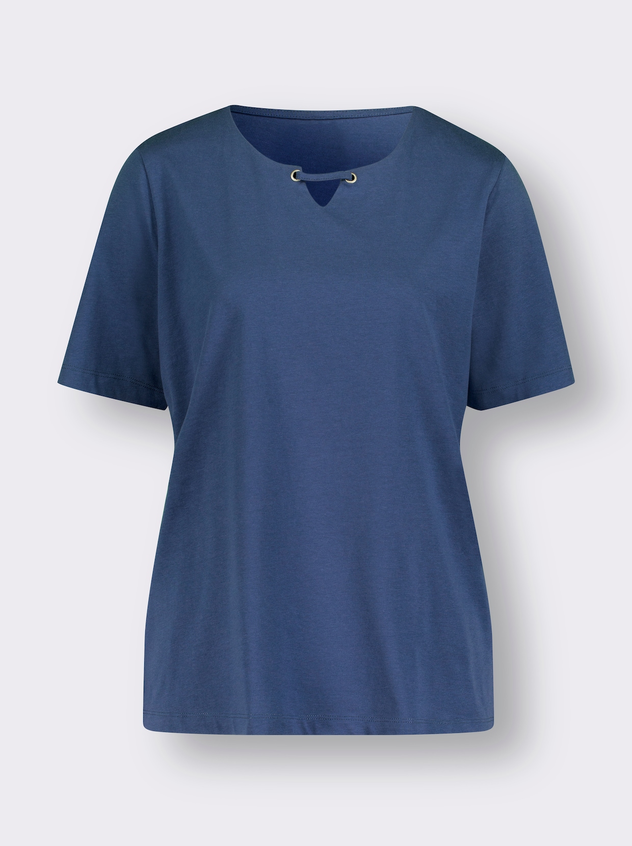 Tričko s krátkymi rukávmi - džínsová modrá
