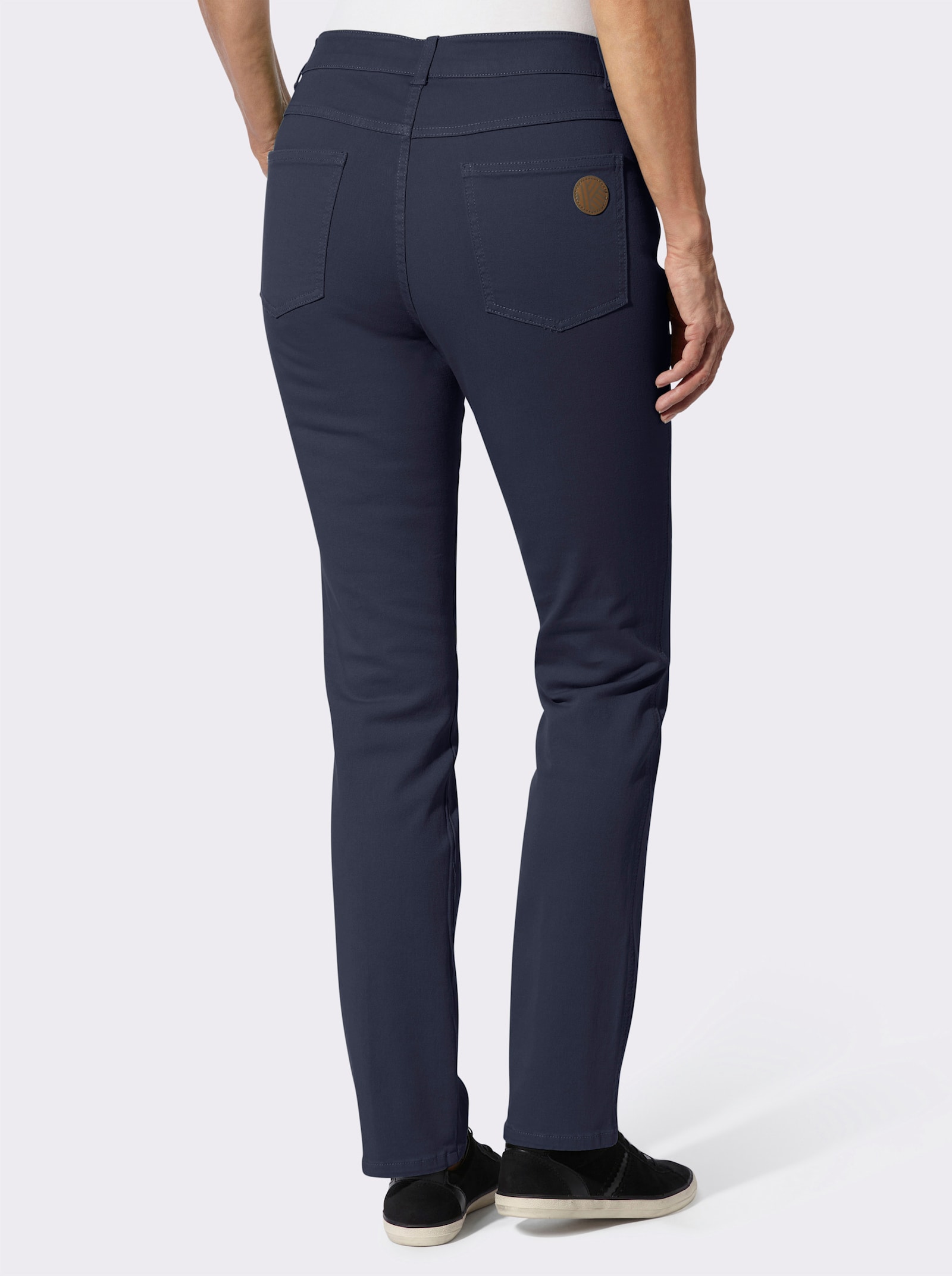 Röhrenjeans in Twill-Qualität - marine