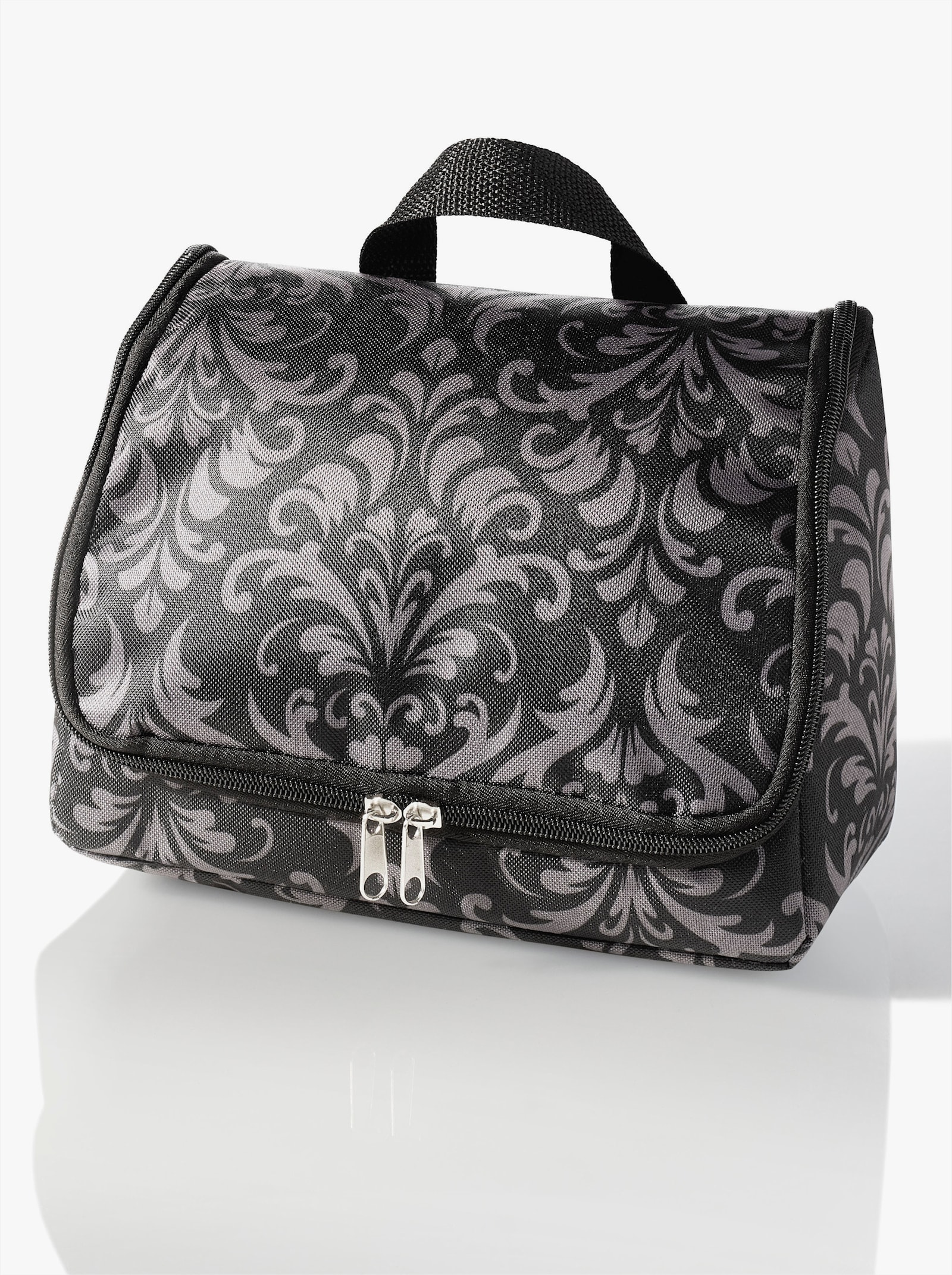 7-tlg. Reiseset - anthrazit-gemustert