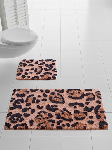 Impressionen Badematte - braun-schwarz-gemustert