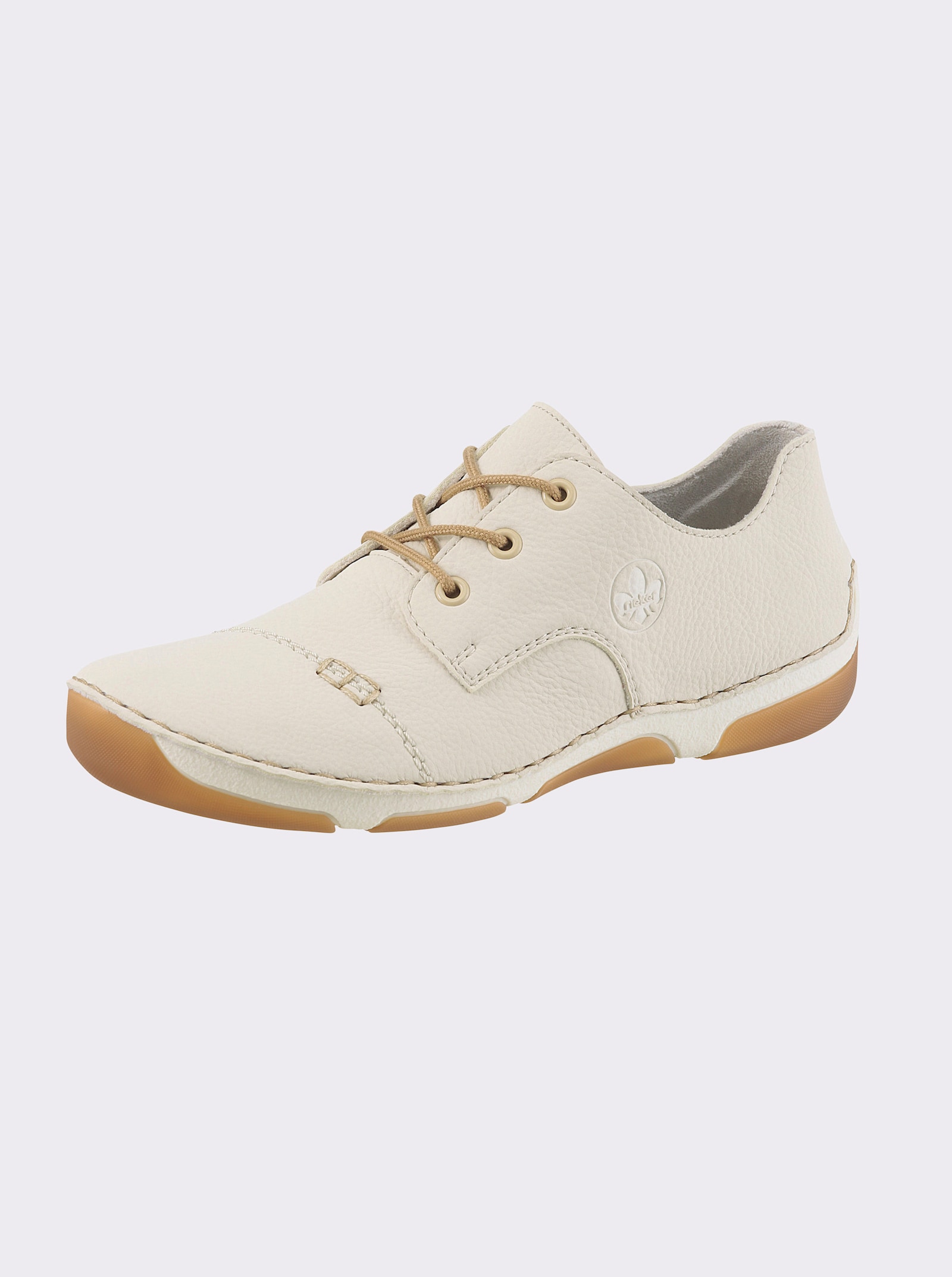 Rieker Schnürschuh in Weite F für schlanke Füsse - weiss