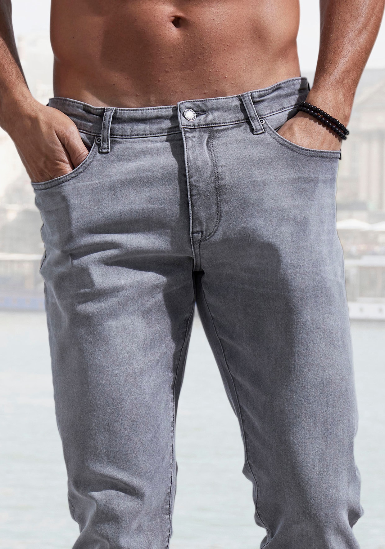 5-pocketjeans - grey-denim