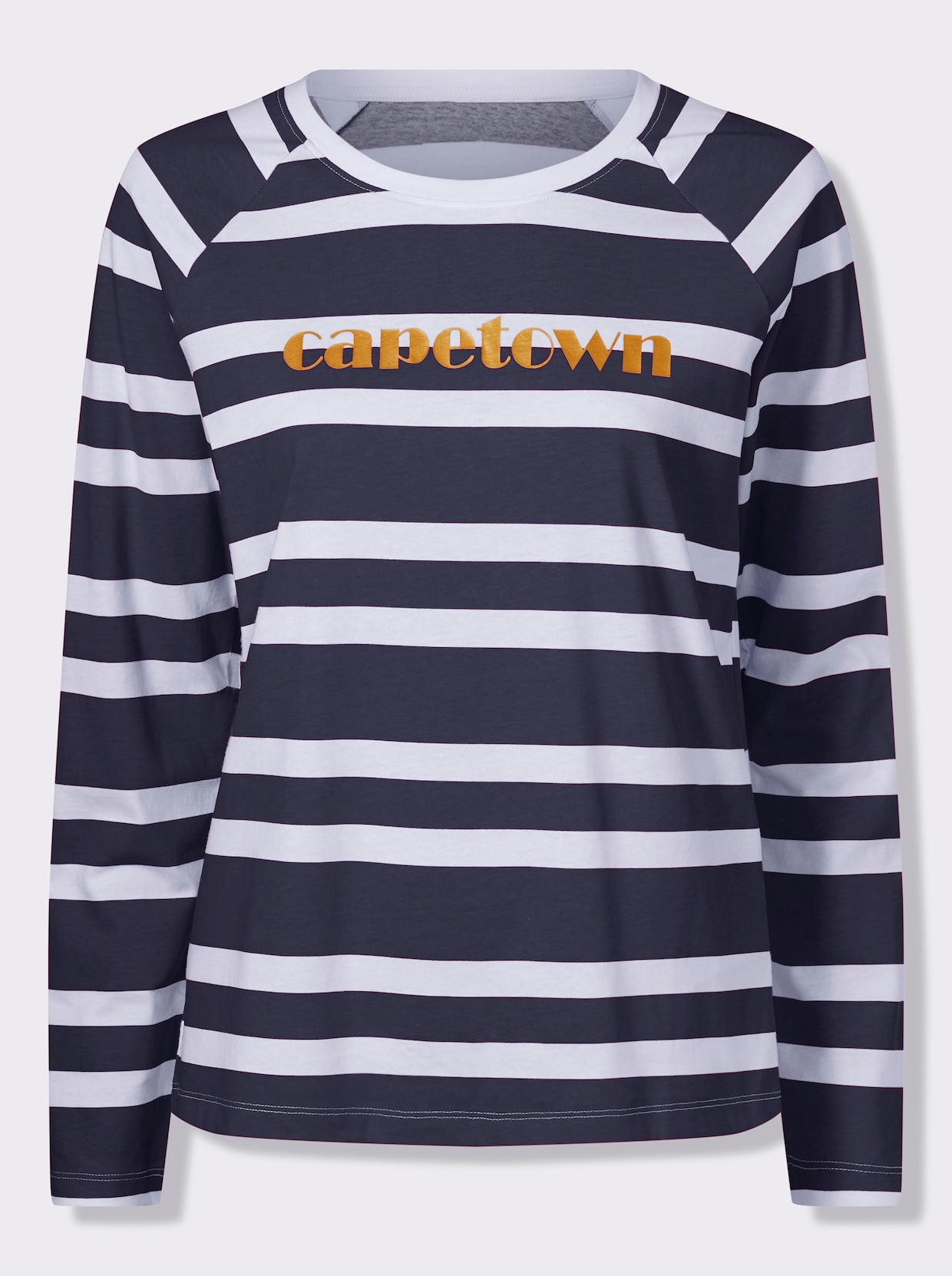Streifenshirt - marine-weiß-geringelt