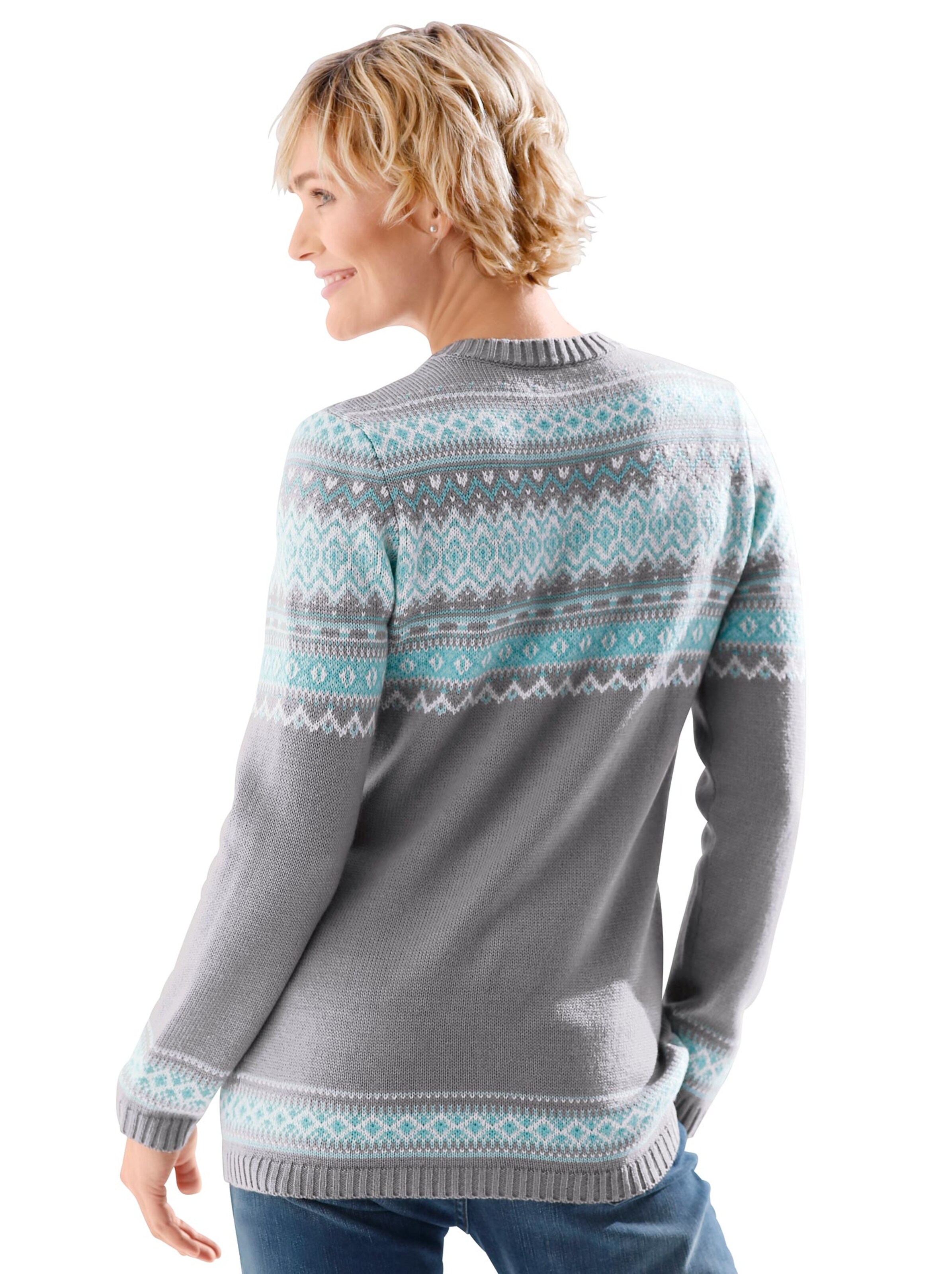 Pullover - grau-blau