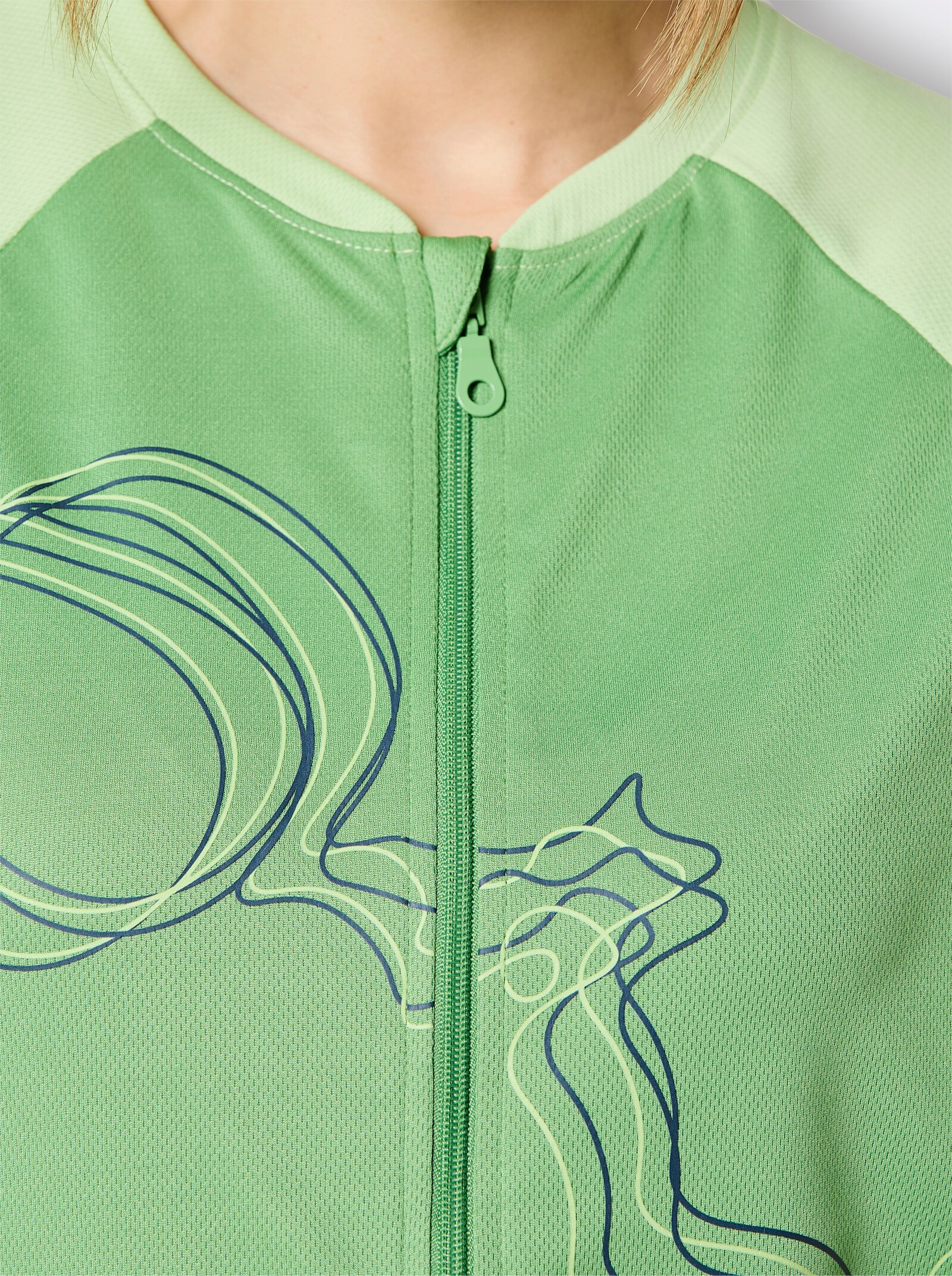 Catamaran Sports Fahrradshirt mit dreiteiliger Tasche hinten - apfel