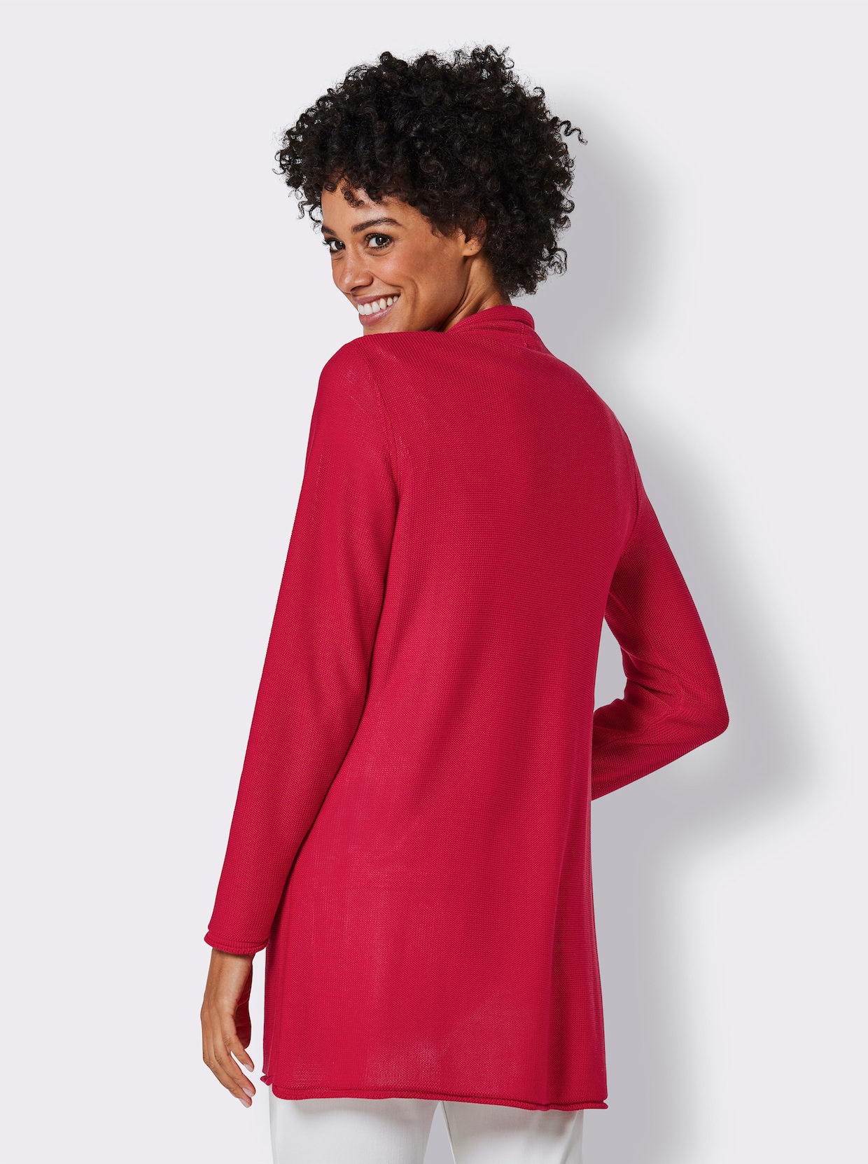 CREATION L PREMIUM Veste en tricot en lyocell - fraise