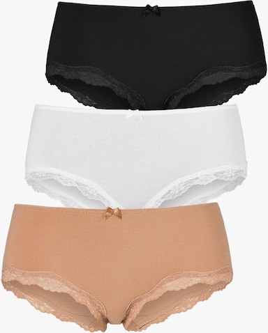 LASCANA Panty - beige, wit, zwart